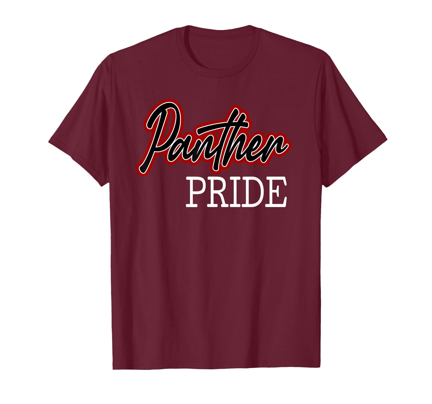 Panther Pride Red Black Panthers School Spirit Mascot Paw T-Shirt