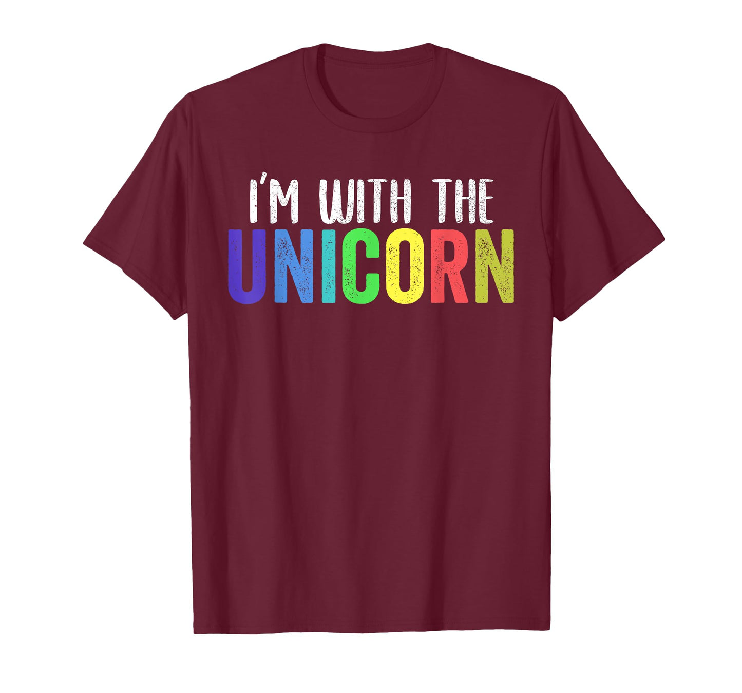 Halloween Costume for Parents Daughter I'm With The Unicorn T-Shirt