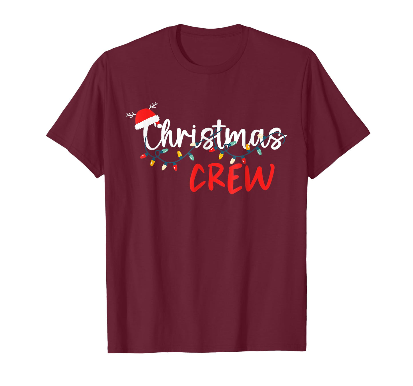 Christmas Crew Xmas Lights Family Matching Pajamas Holiday T-Shirt