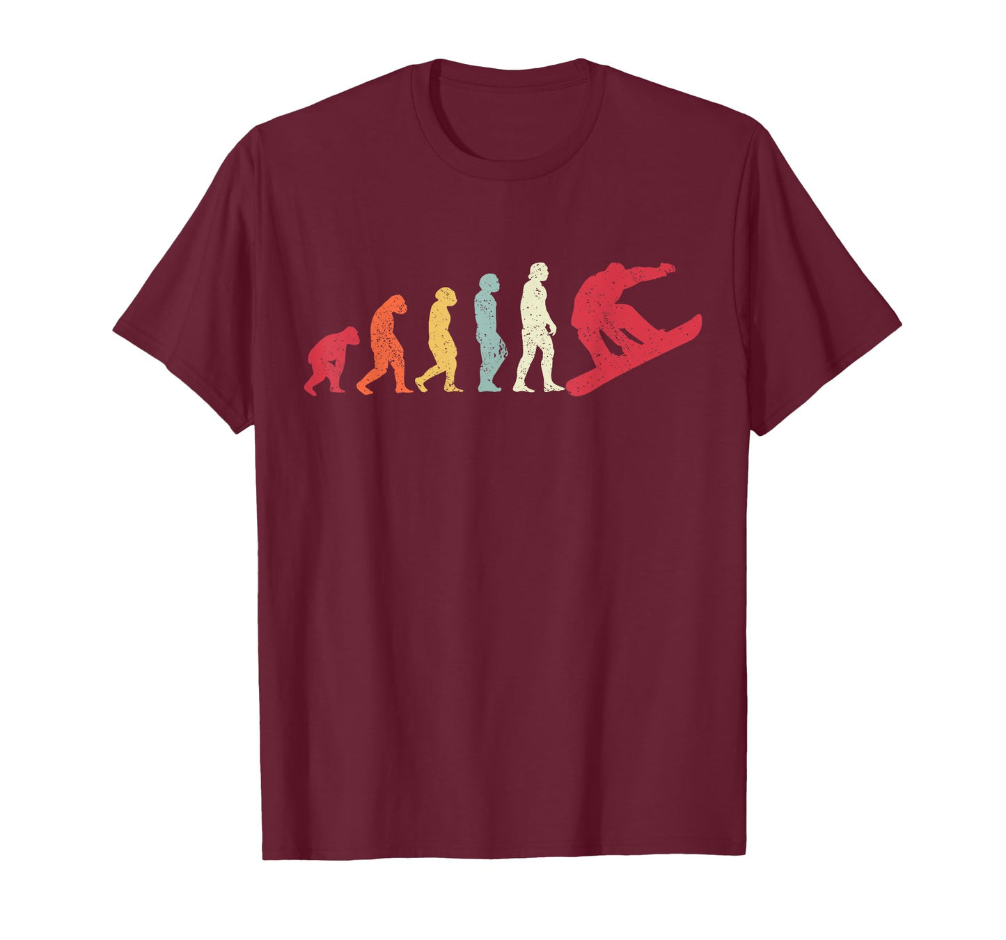 Snowboard Evolution Of Man Boarder Monkey Ape To Snowboarder T-Shirt