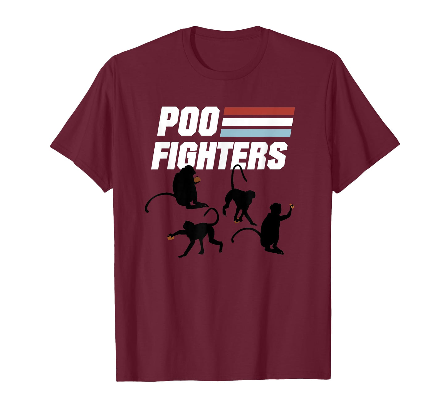 Poo Fighters - Funny Monkeys Throwing Poop T-Shirt