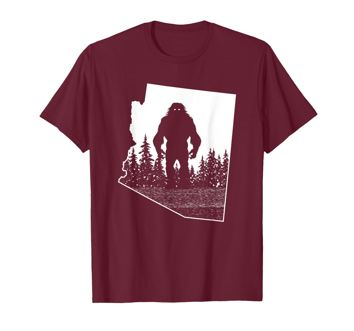 Arizona Bigfoot Nature State Pride Cool Sasquatch Silhouette T-Shirt