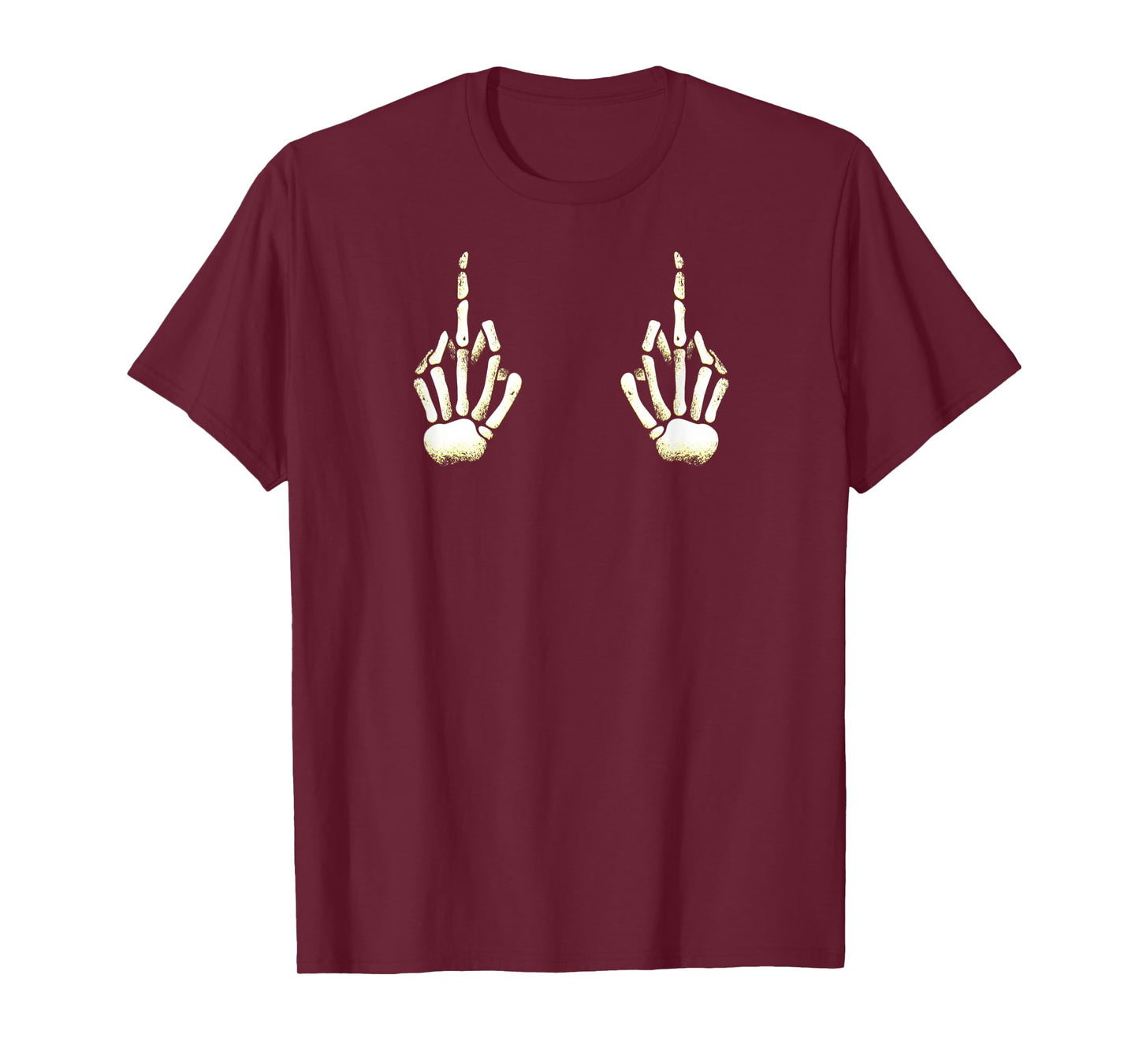 Skeleton Middle Finger Hands Boobs Halloween Fuck off T-Shirt