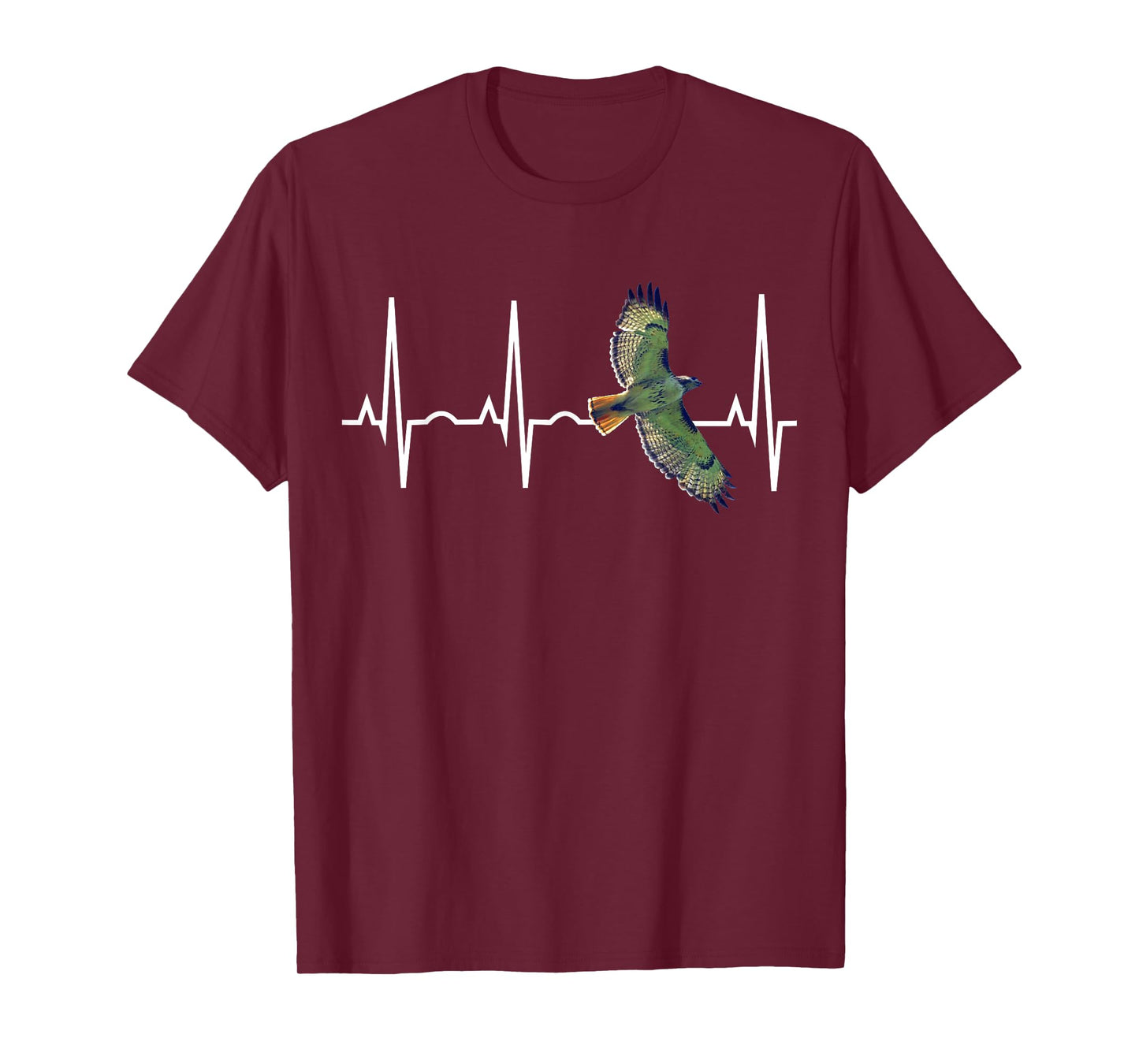 Red Tail Hawk Heartbeat T-Shirt - Best Buteo TShirt T-Shirt