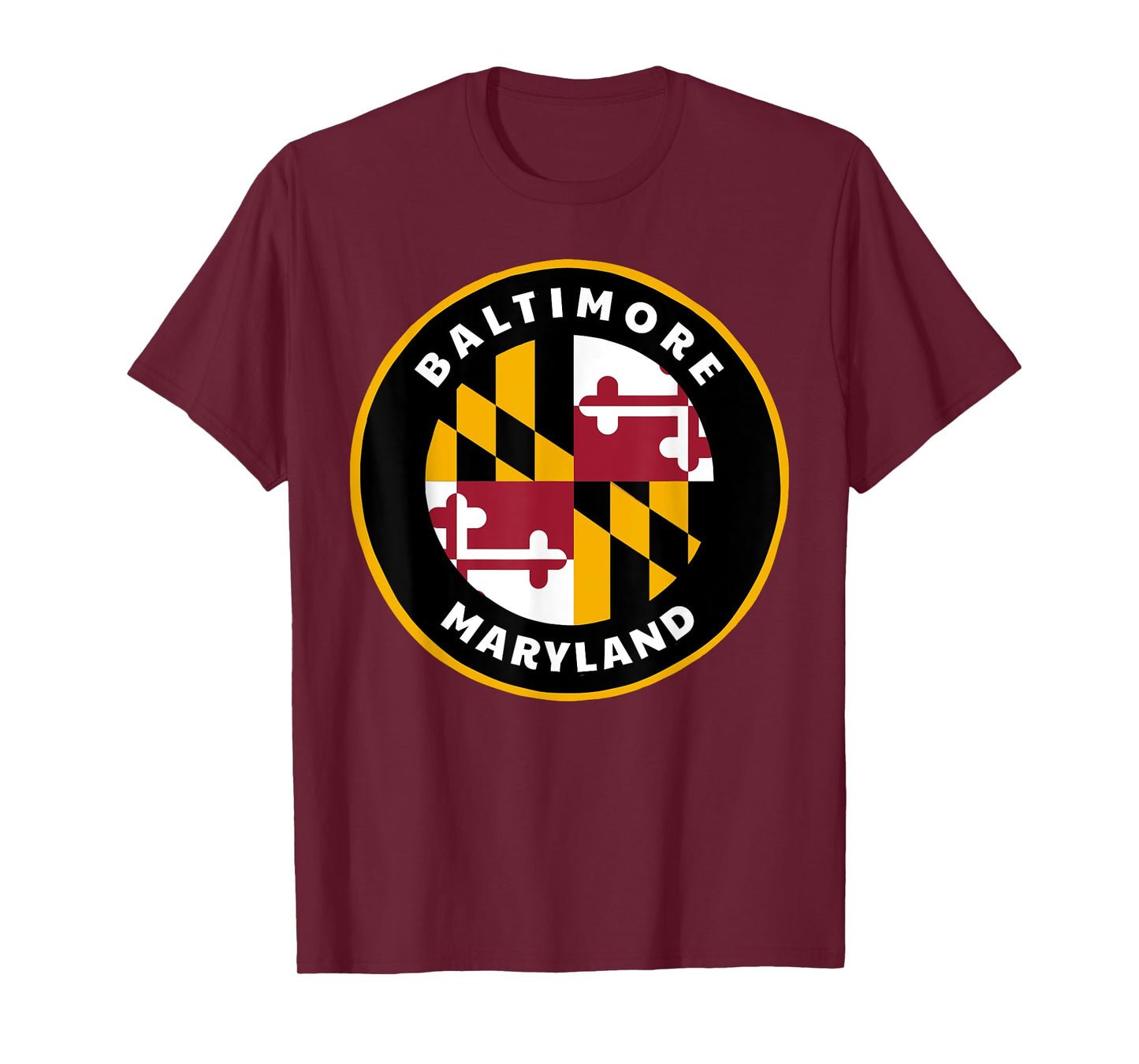 Baltimore Maryland MD Flag Pride Badge Souvenir T-Shirt