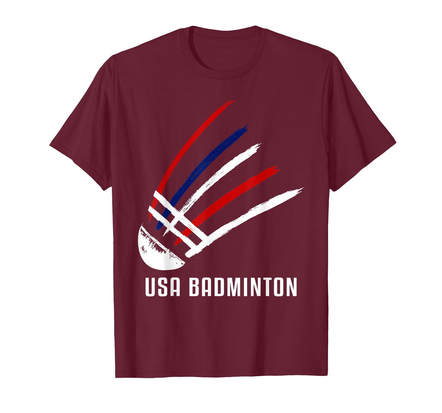USA Badminton Shuttlecock Red White Blue T-Shirt T-Shirt