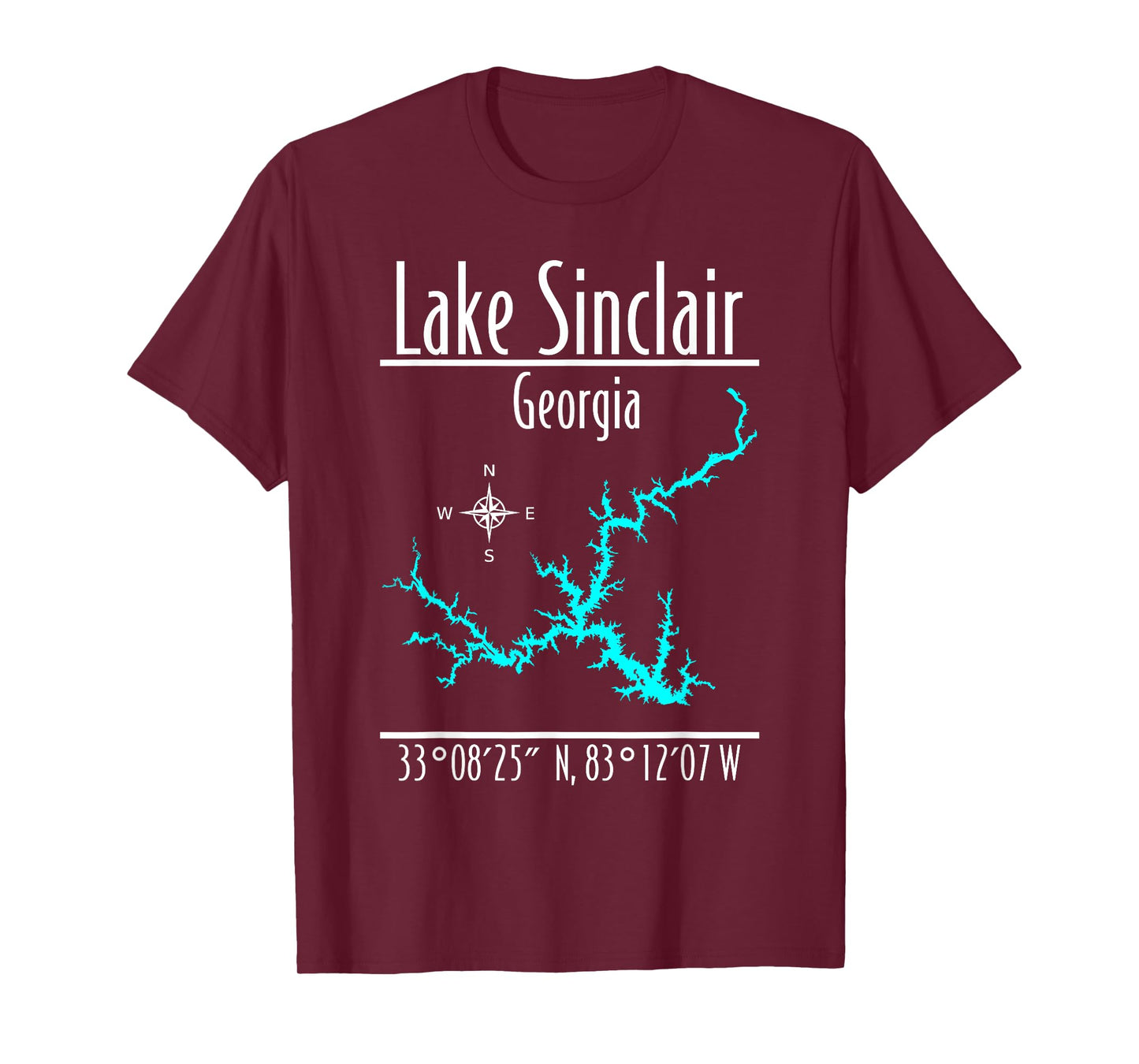 Modern Lake Sinclair - Georgia T-Shirt