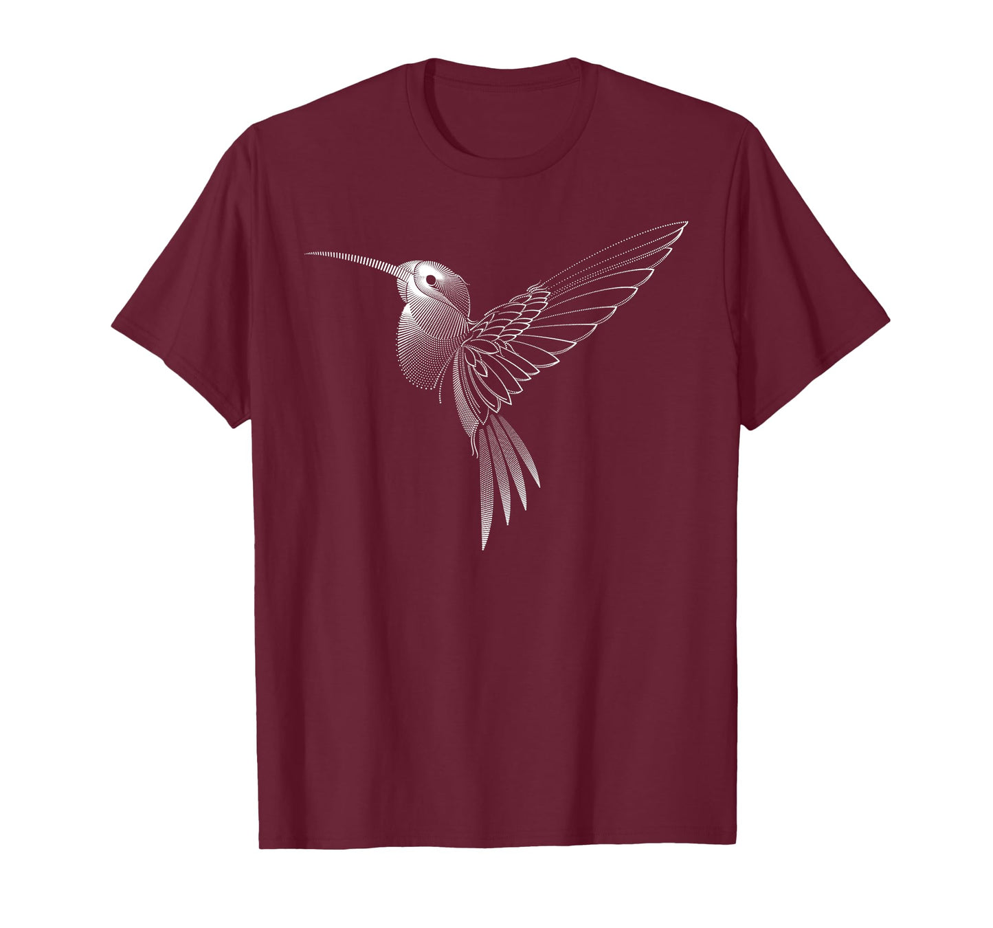 Hummingbird Dot Line Art Bird Portrait Sketch - Hummingbird T-Shirt