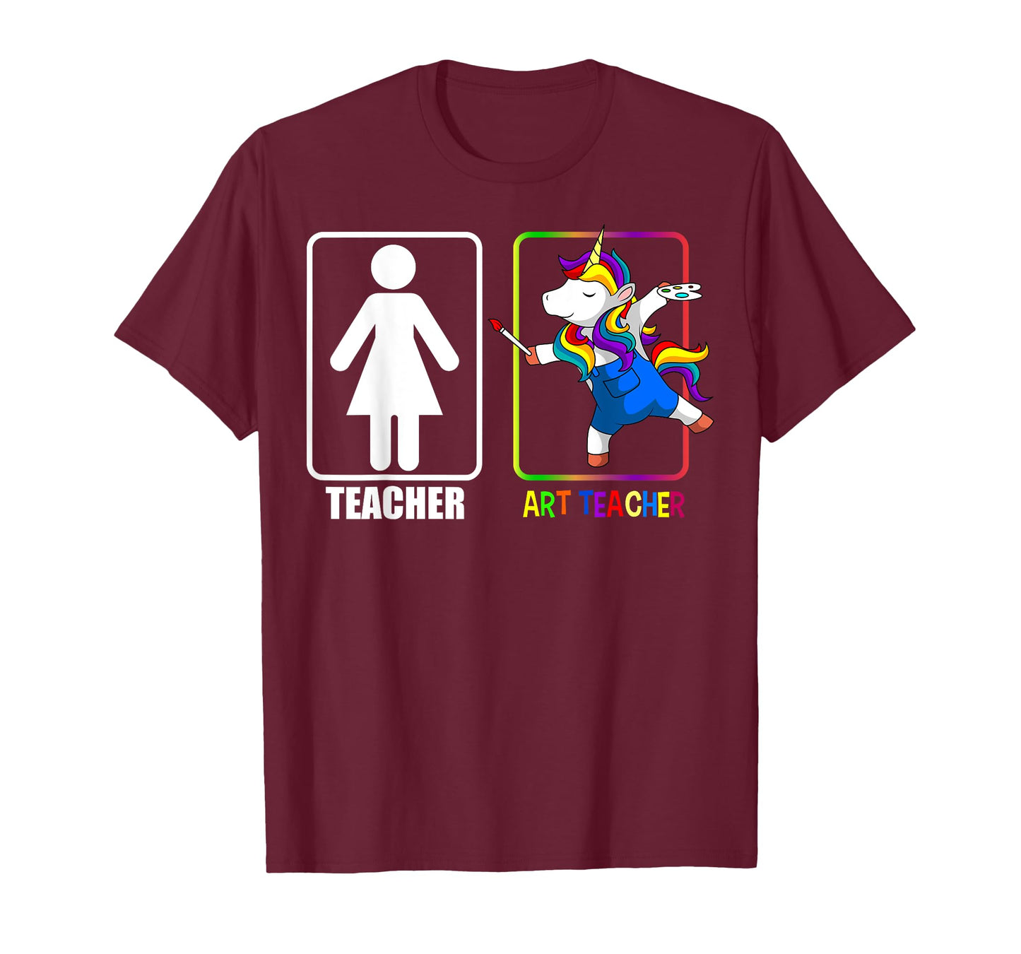 Art Teacher Unicorn Lover Visual Arts Painting Drawing T-Shirt