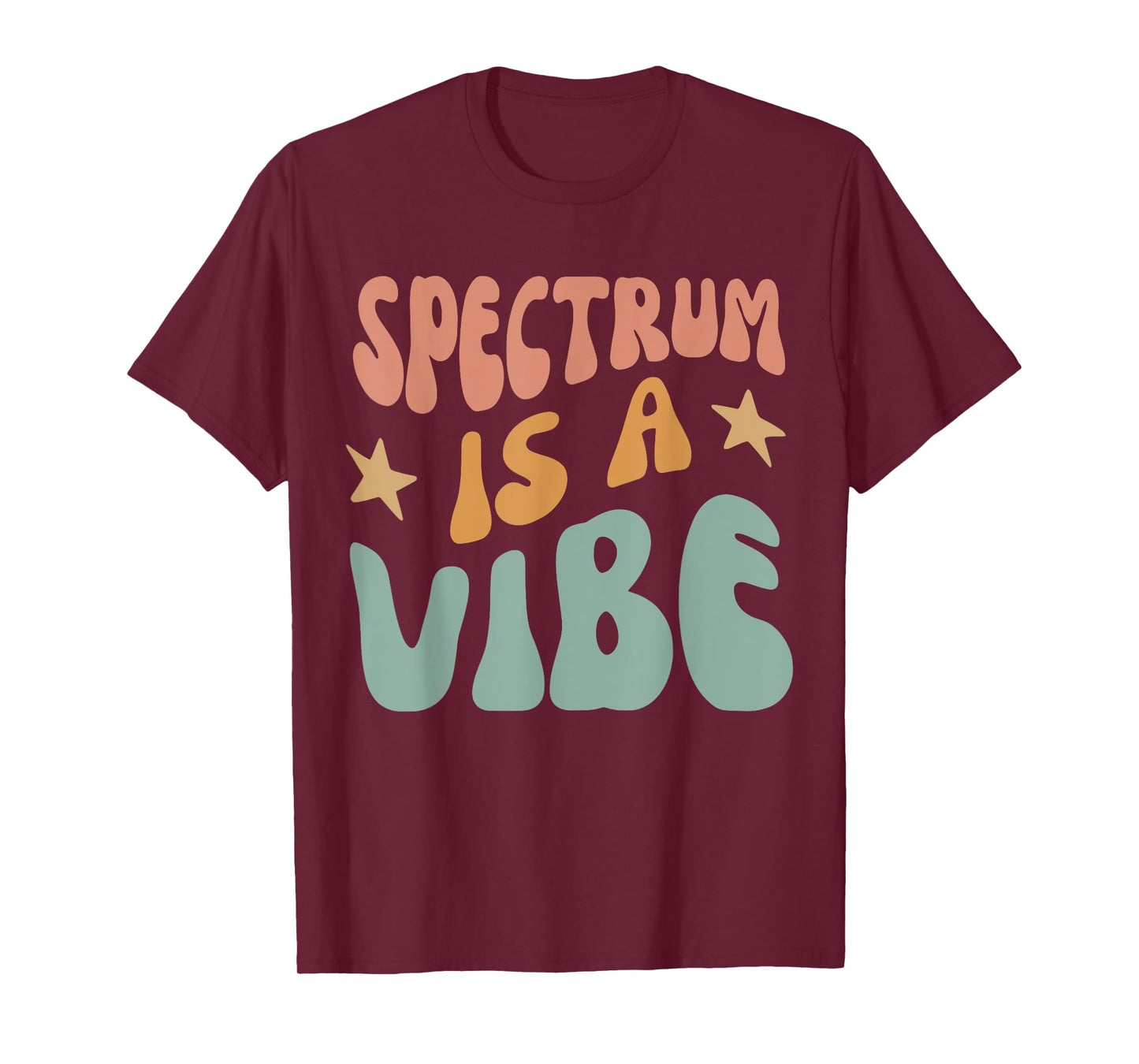 Spectrum Is A Vibe Tee Unisex T-Shirt Black Small Modern Classic Crew Neck Short Sleeve Polyester 100% Cotton Blend All Seasons Family, All Ages