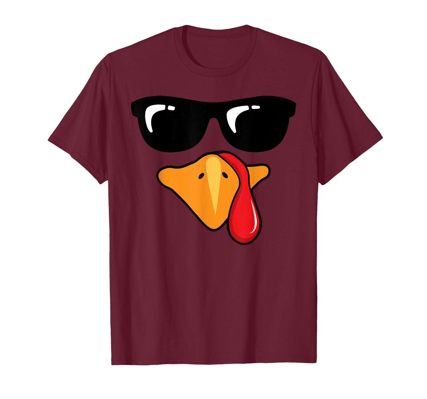 Coolest Turkey Face Funny Thanksgiving Day for Kids T-Shirt