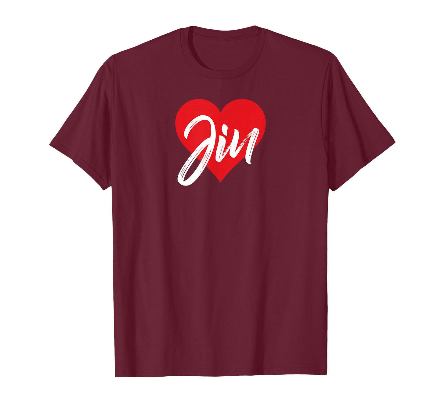 I Love Jin First Name Tshirt I Heart Named T-Shirt