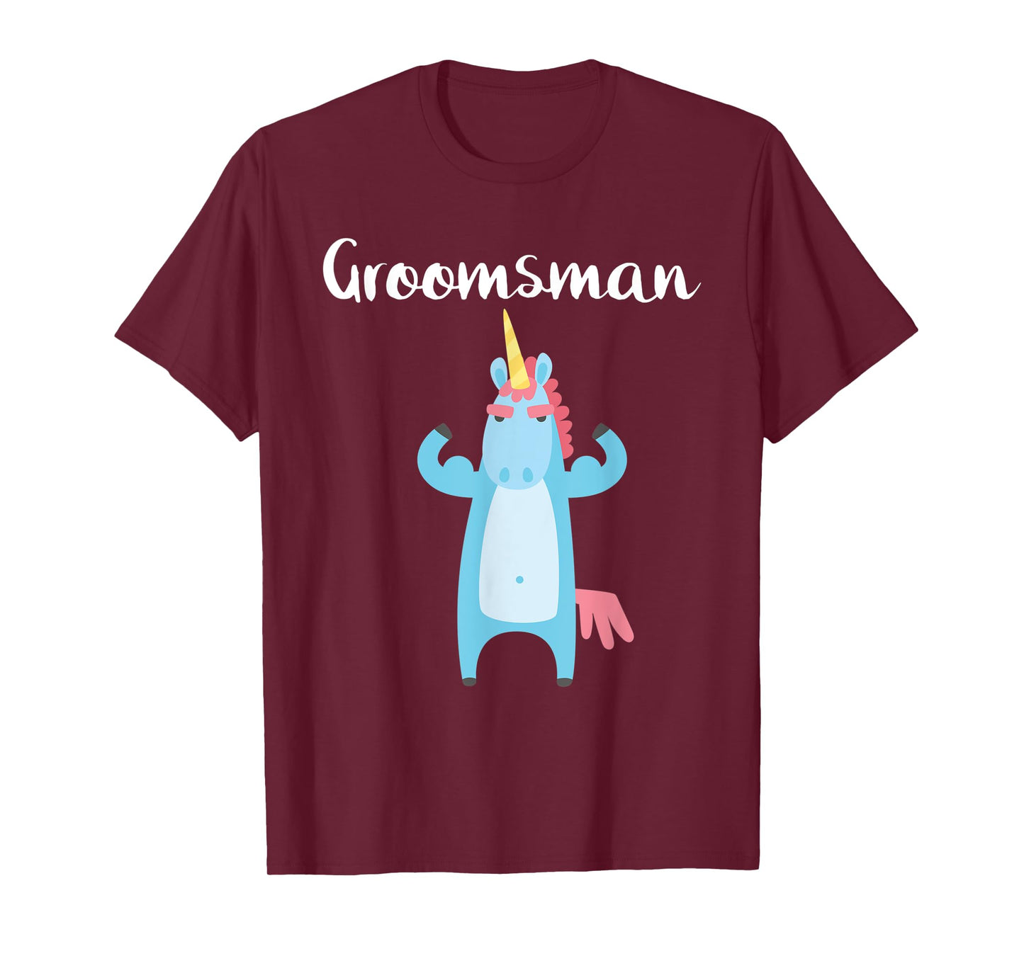 Mens Groomsman Unicorn Outfit Bachelor Party Funny Wedding Gift T-Shirt