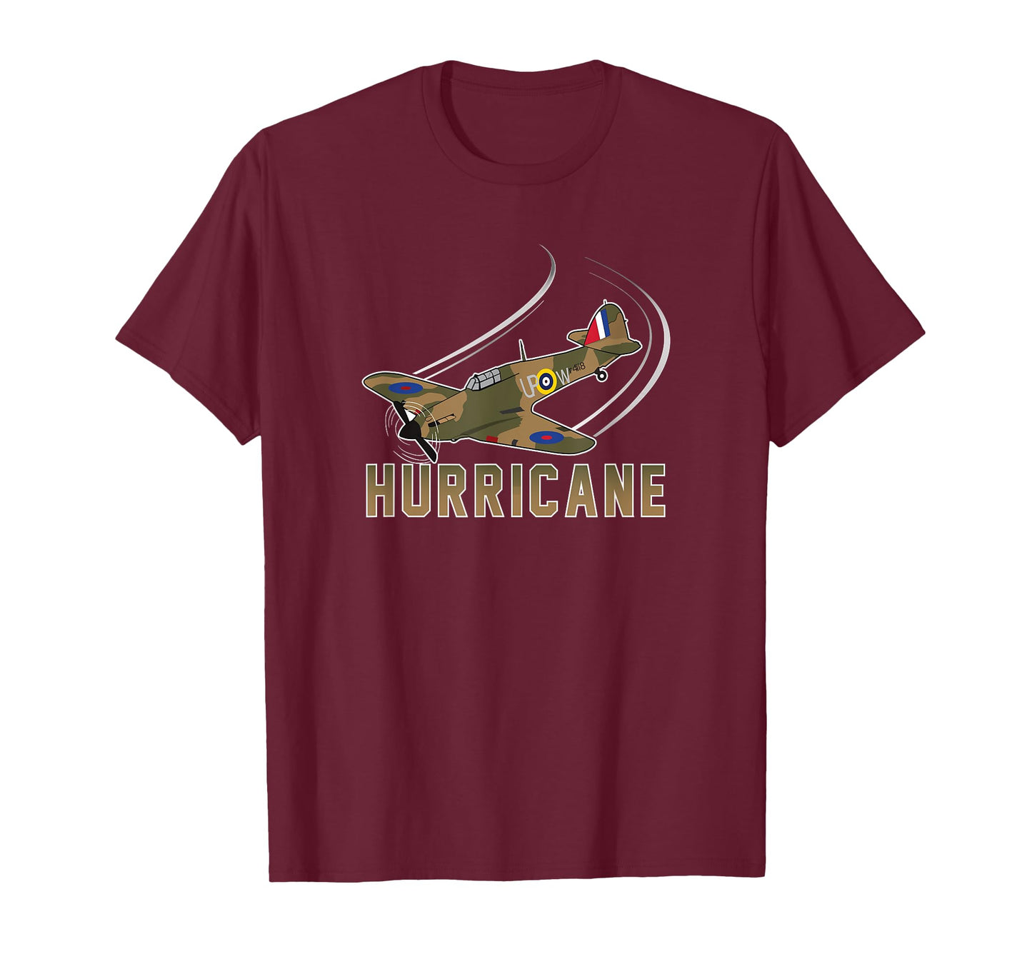 Hawker Hurricane Warbird Tshirt I WWII Airplane History Tee T-Shirt
