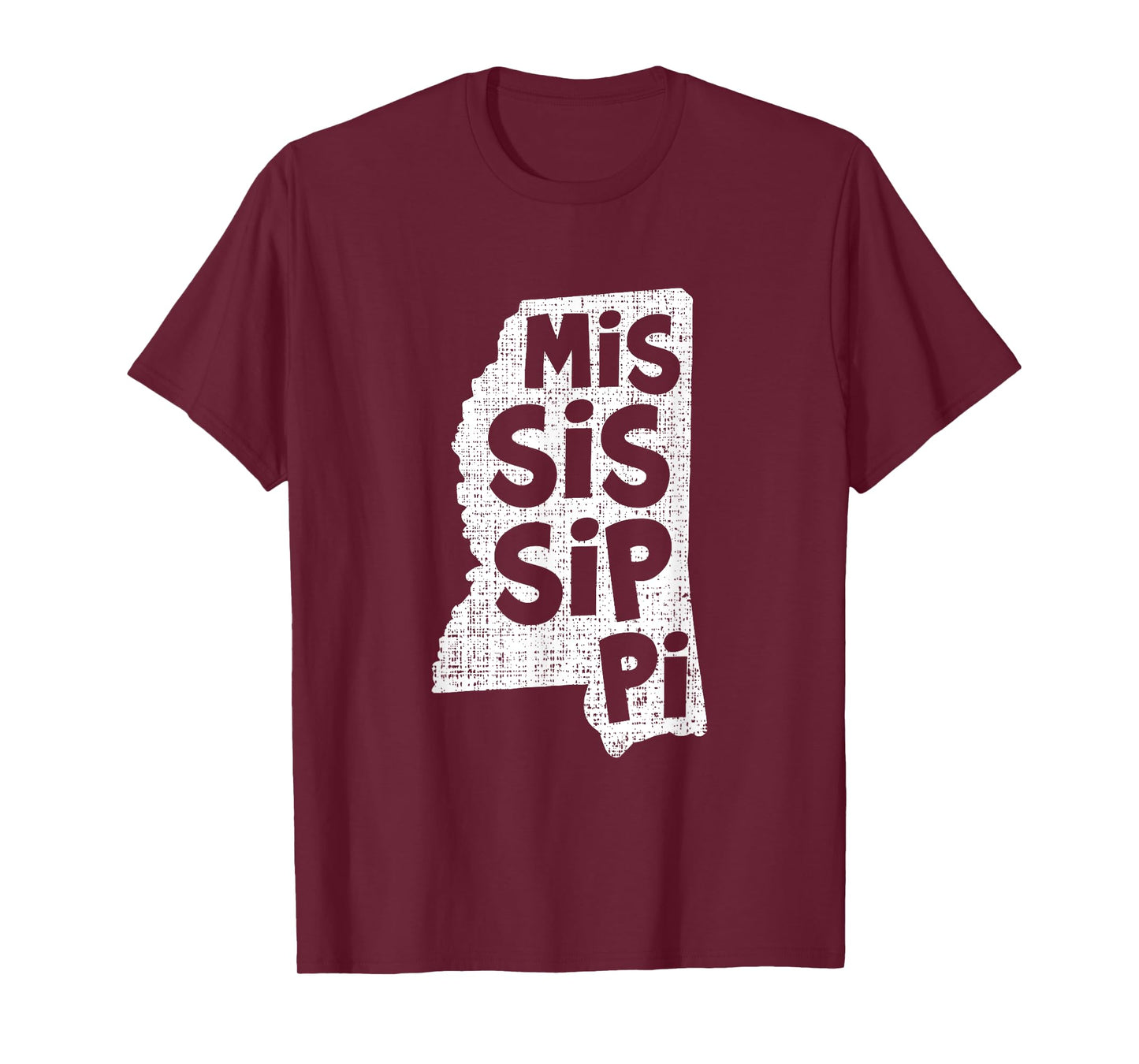 Mississippi State Lines Map Souvenir Gift T-Shirt