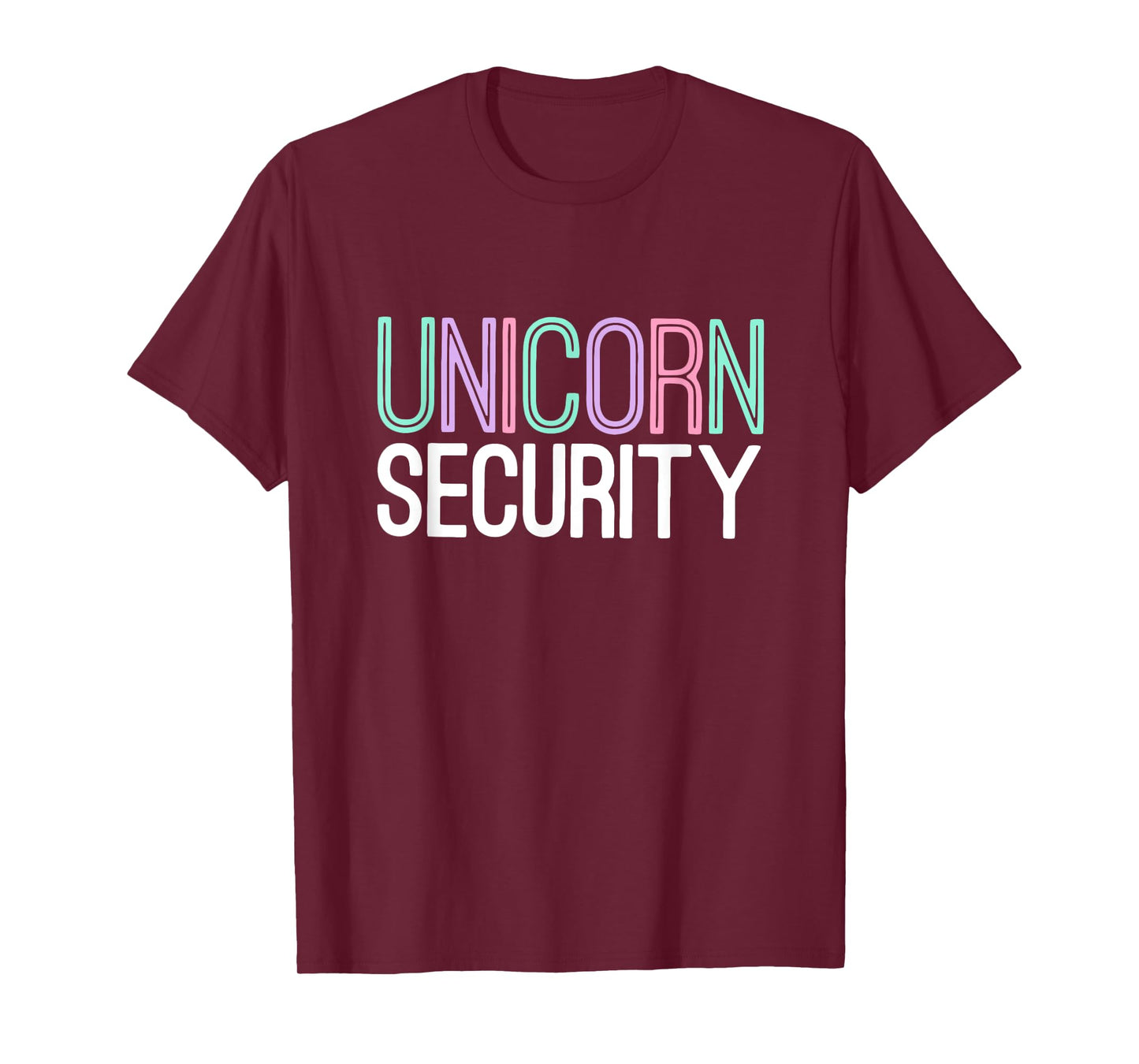 Unicorn Security Dad Mom Sis Brother Halloween Costume Gift T-Shirt