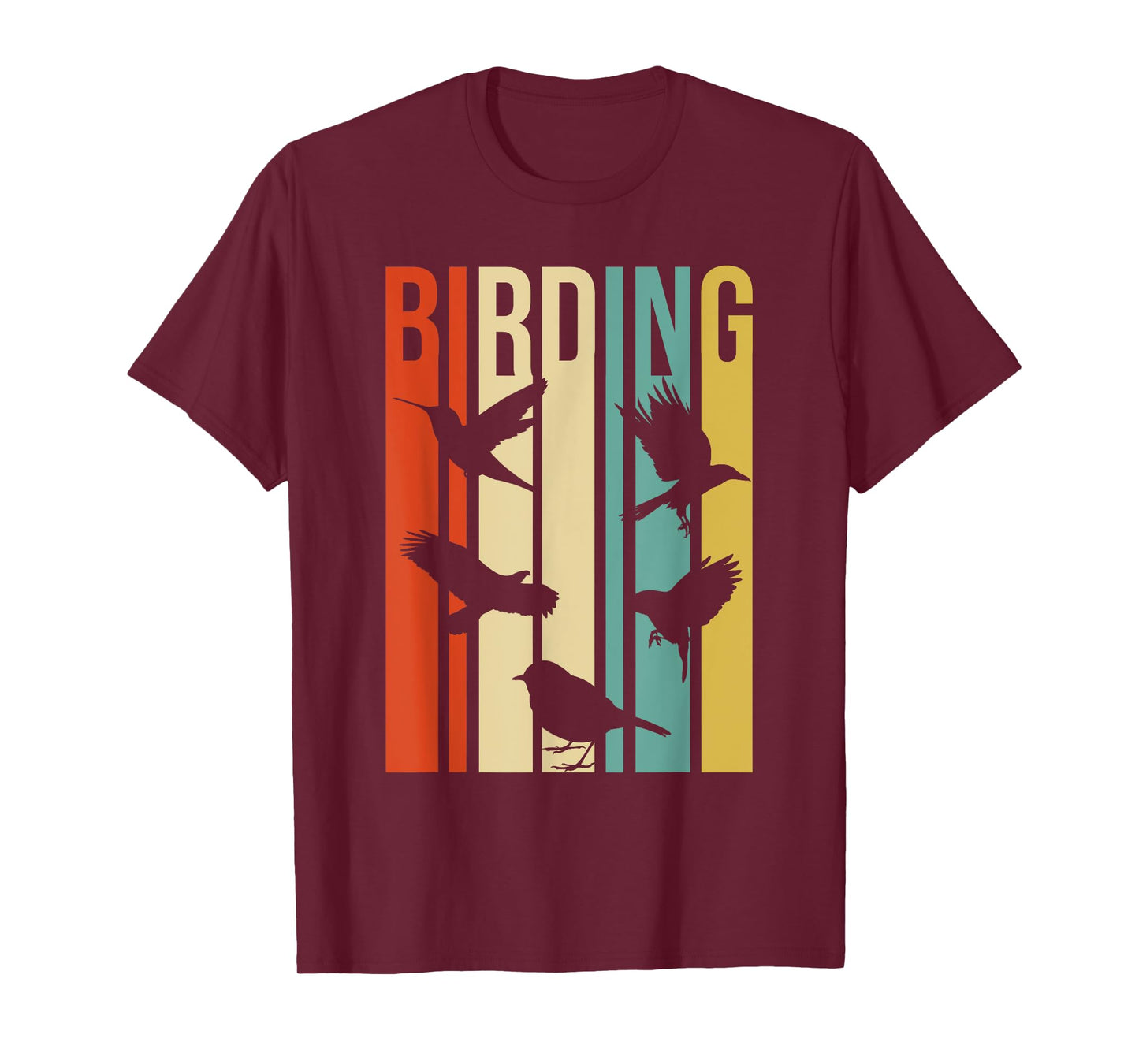 Vintage Style Birding T-Shirt For Birders With Birds T-Shirt