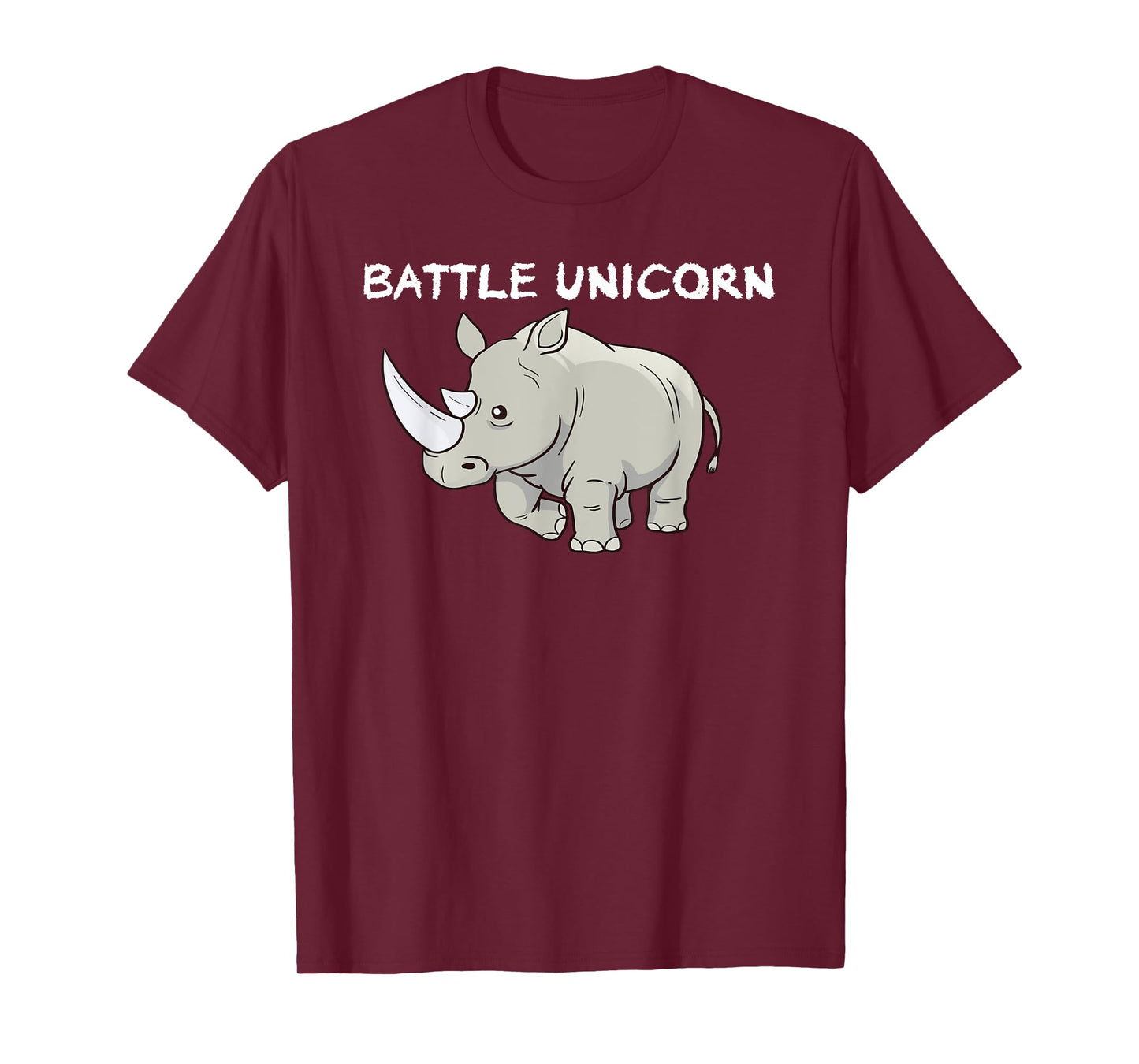Battle Unicorn Awesome Funny Cute Unicorn Rhino Tee Nerdy T-Shirt