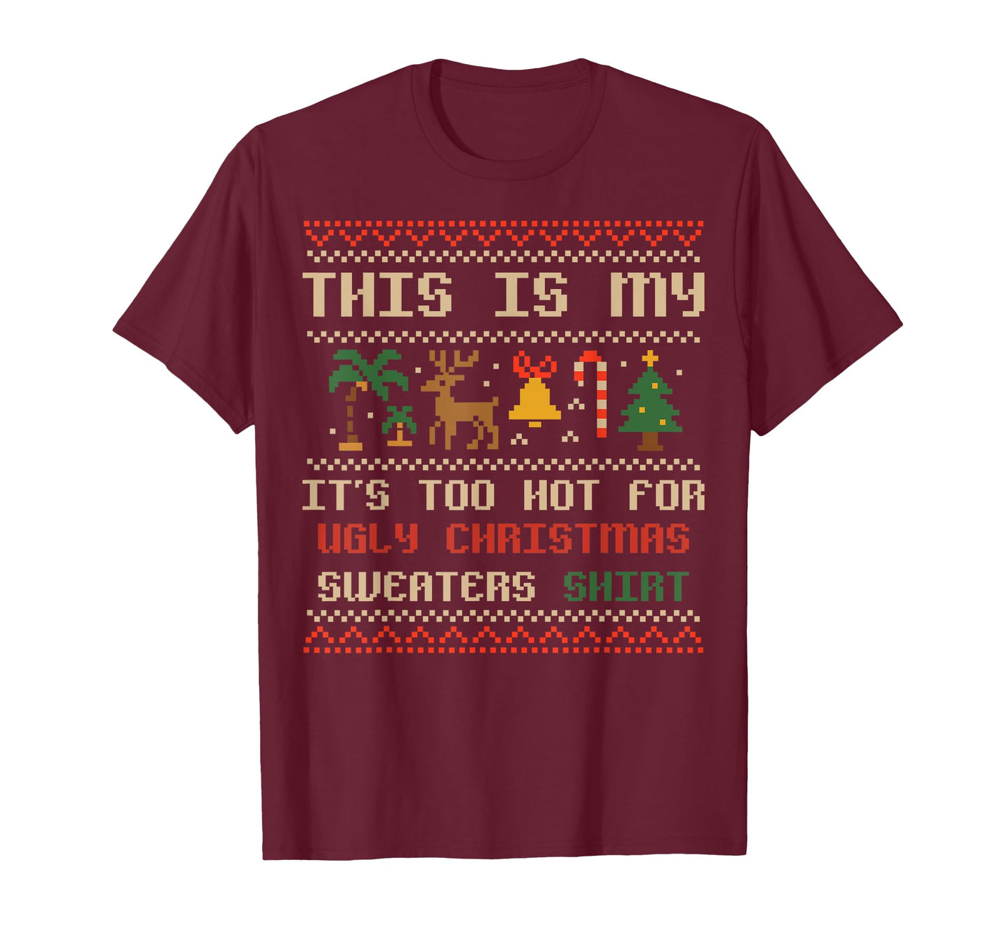 This Is My Christmas In July Summer Hawaiian Christmas Santa T-Shirt