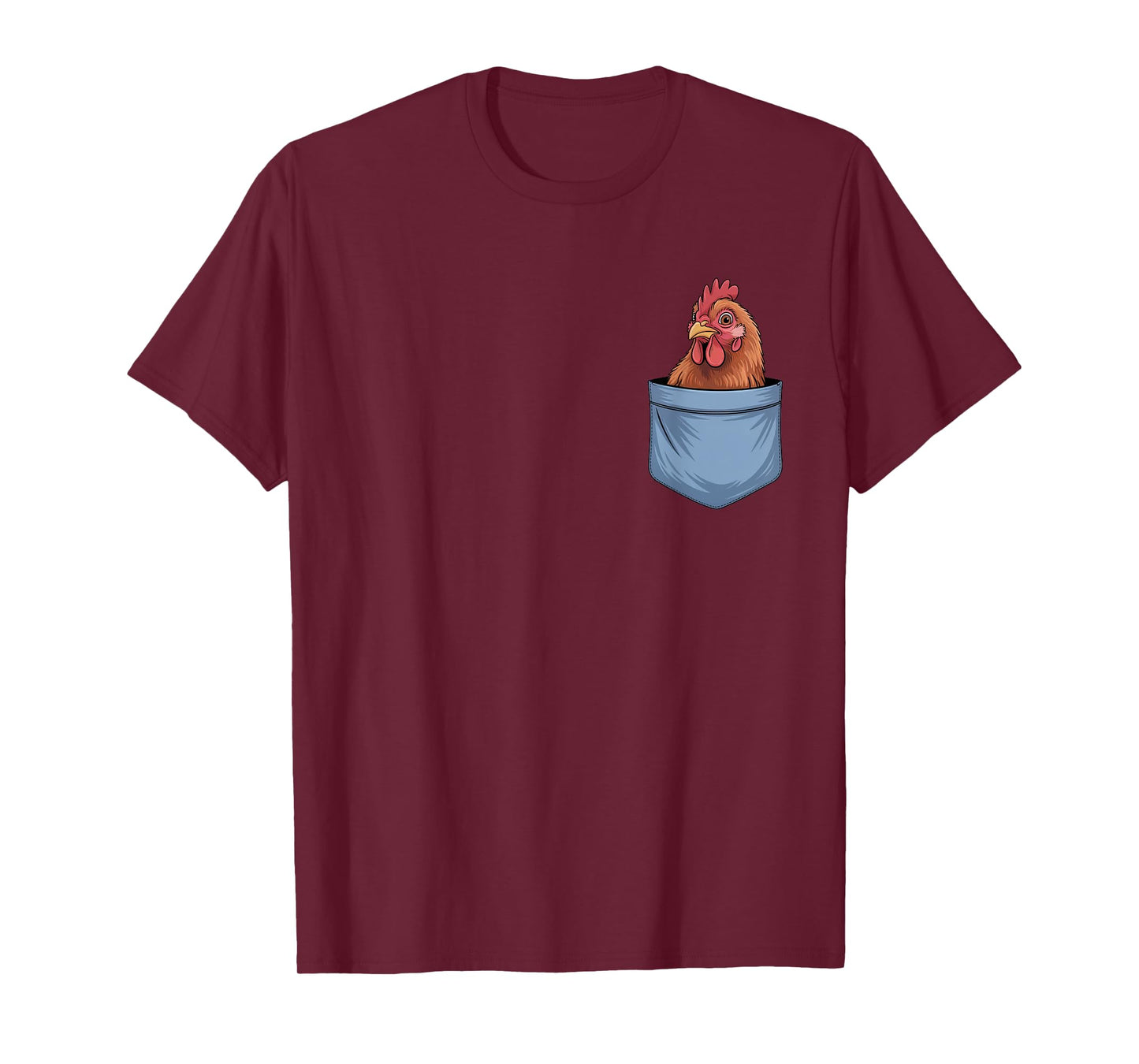 Cute Pocket Chicken Farm Animal Lovers T-Shirt