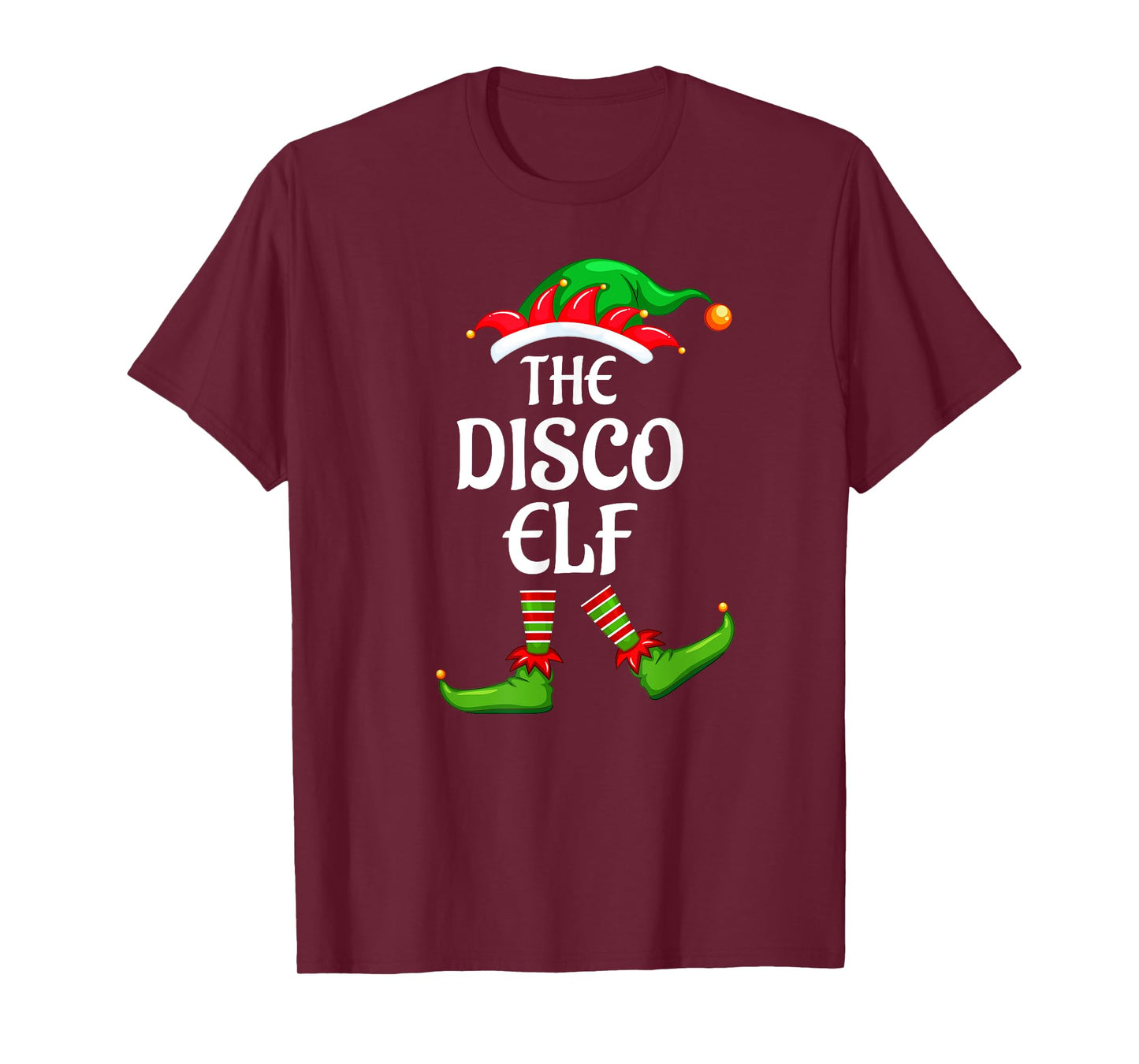 Disco Elf Matching Family Group Christmas Party T-Shirt