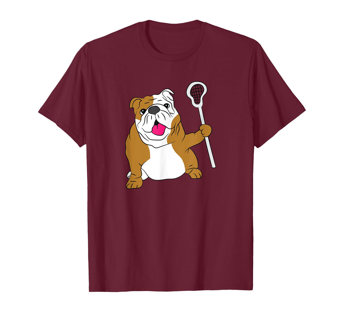 Bulldog Dog Lacrosse Design LAX Dad T-Shirt