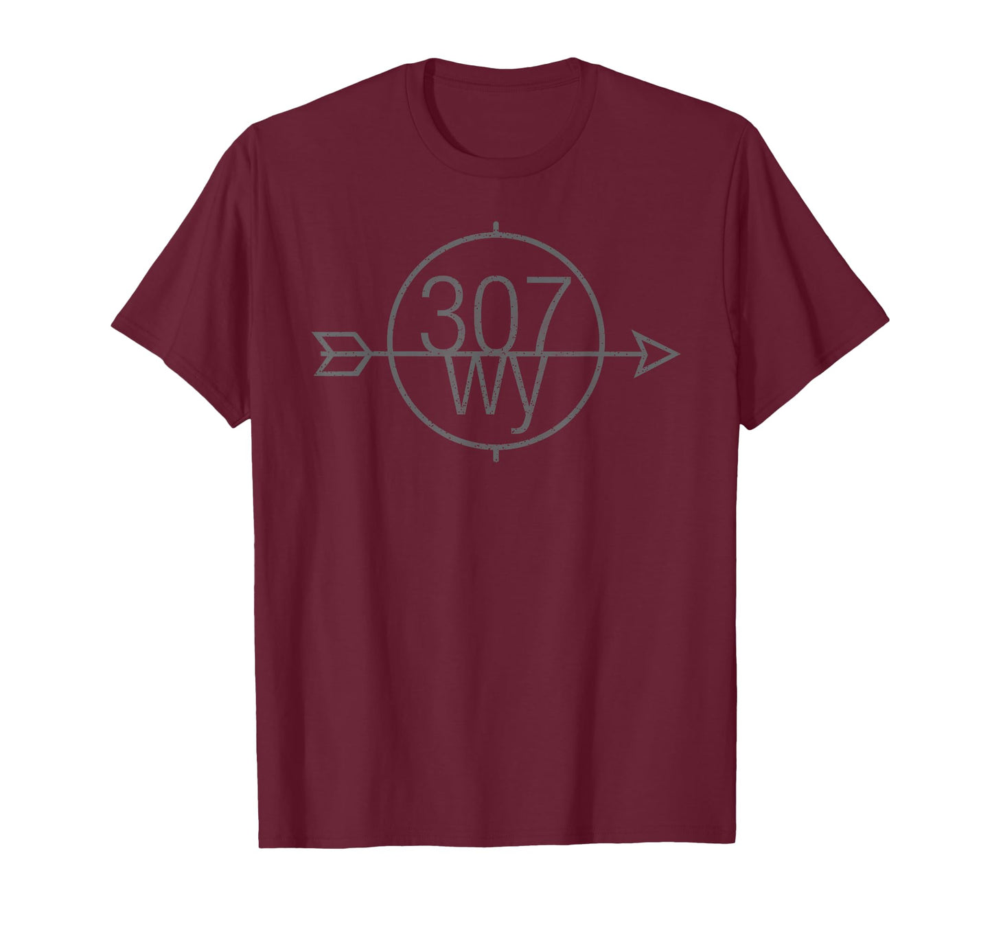 Wyoming Area Code 307 State Pride Hometown Gray T-Shirt