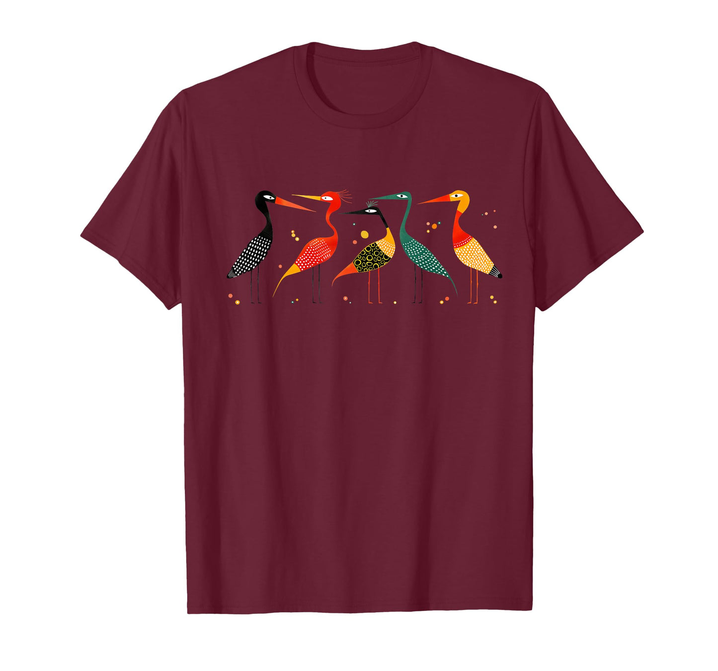 Fuzzy Logic Brand MidCentury Modern Heron T-Shirt, Small, Blue