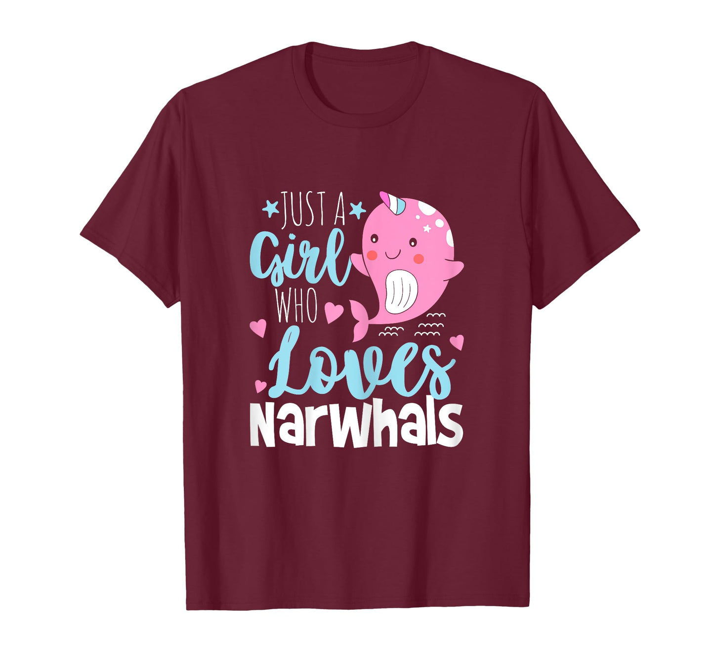 Just A Girl Who Loves Narwhals - Narwhal Marine Mammal Lover T-Shirt