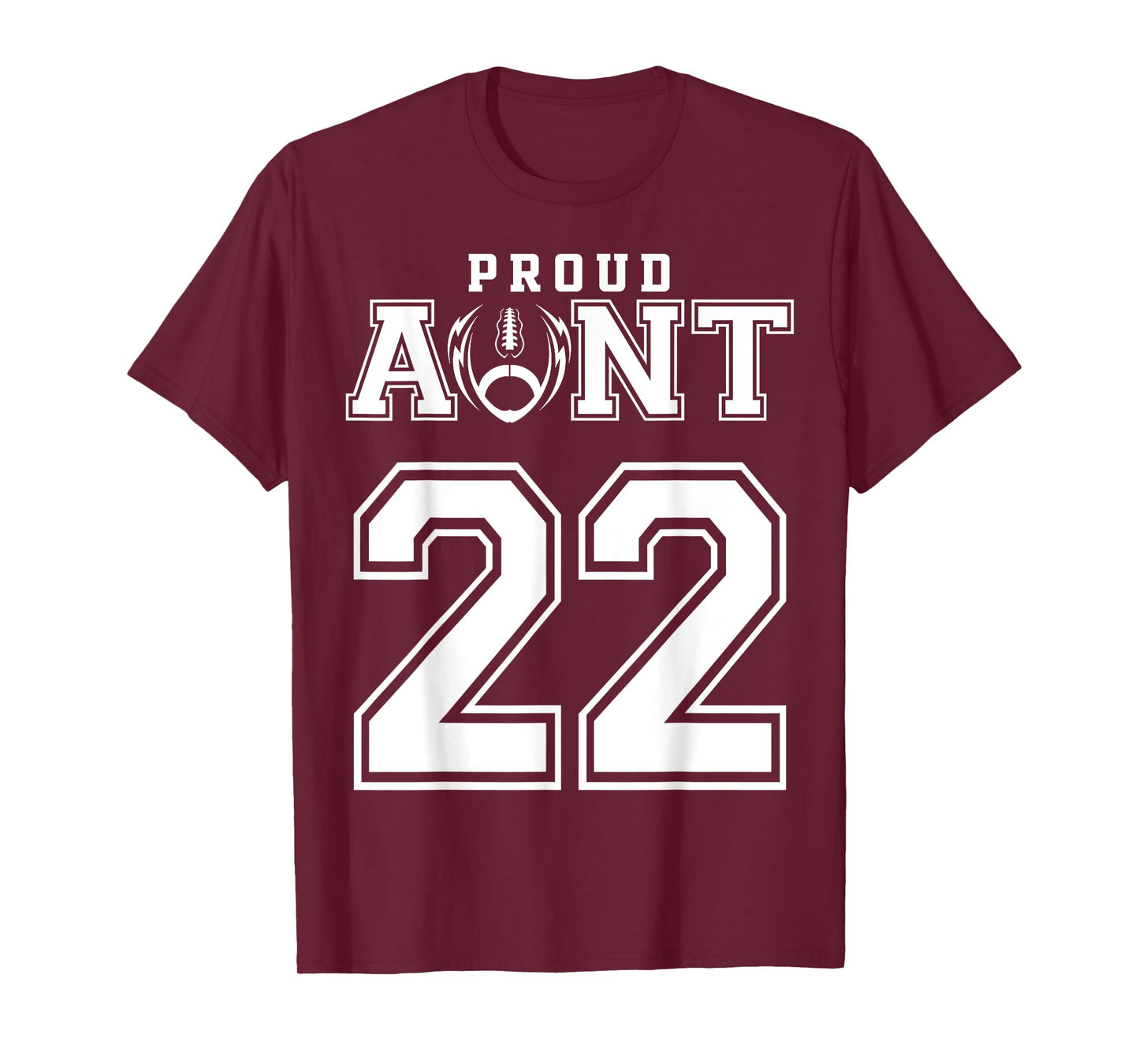 Custom Proud Football Aunt Number 22 Personalized For Women T-Shirt