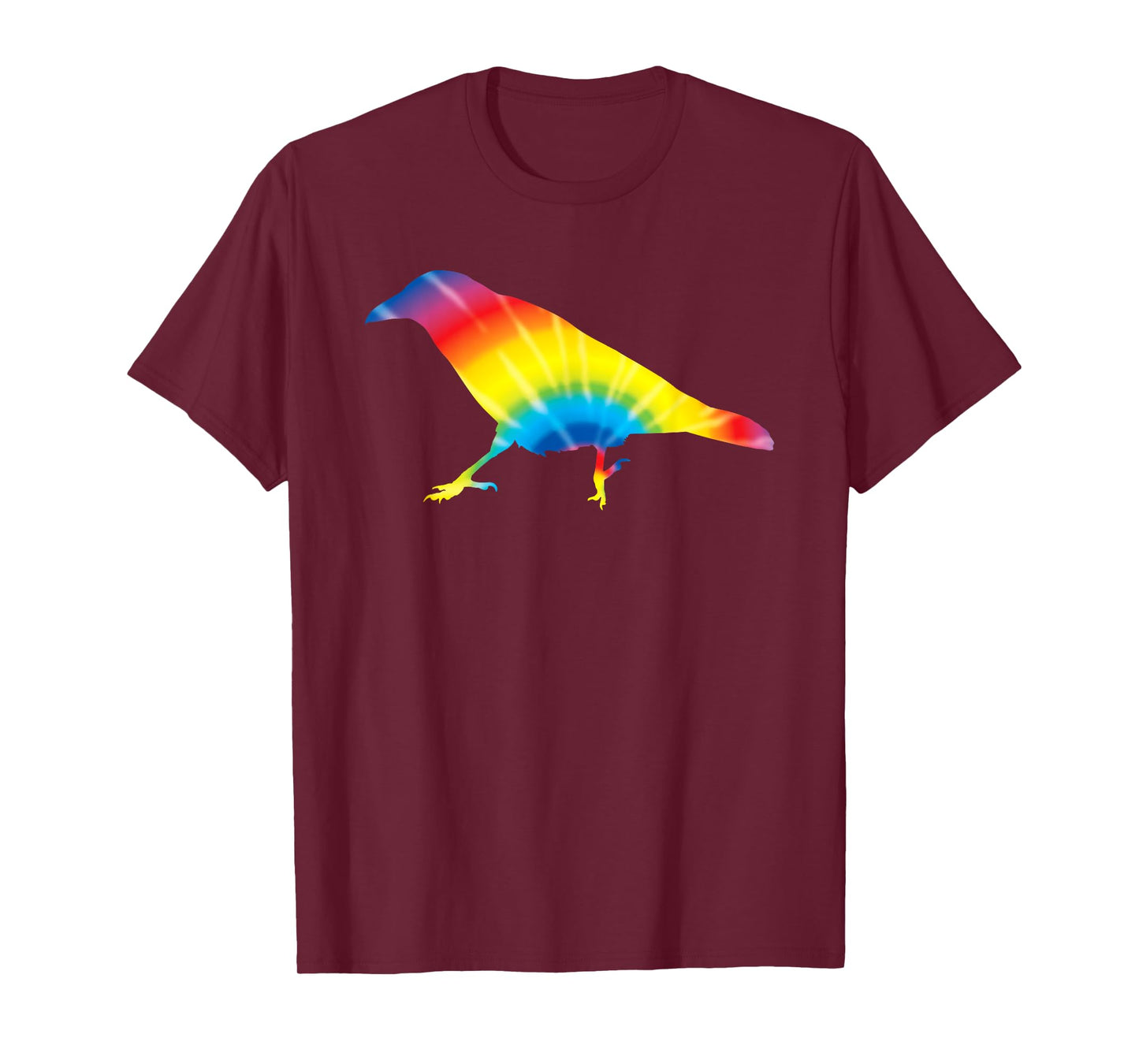 Tie Dye Crow Rainbow Print Raven Bird Hippie Peace Gift T-Shirt