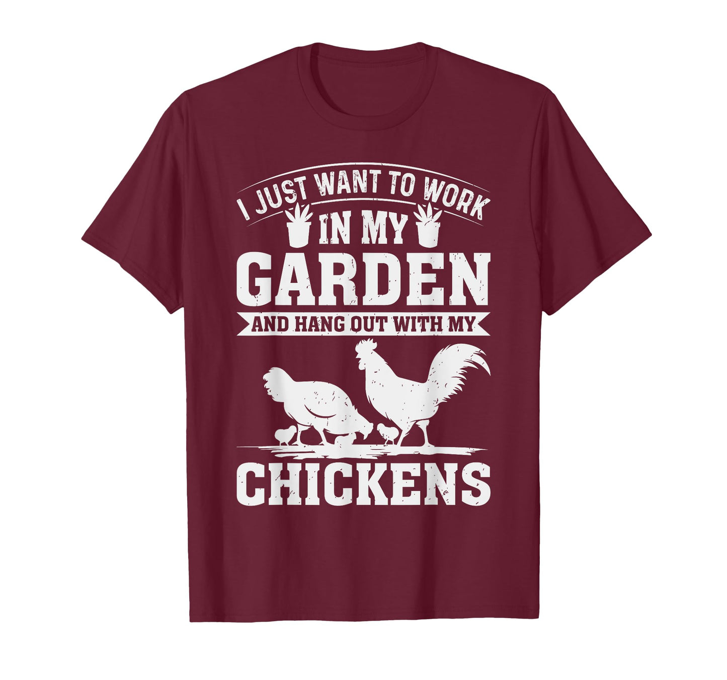 Garden and Chicken Hangout Funny Chicken Gifts for Men T-Shirt