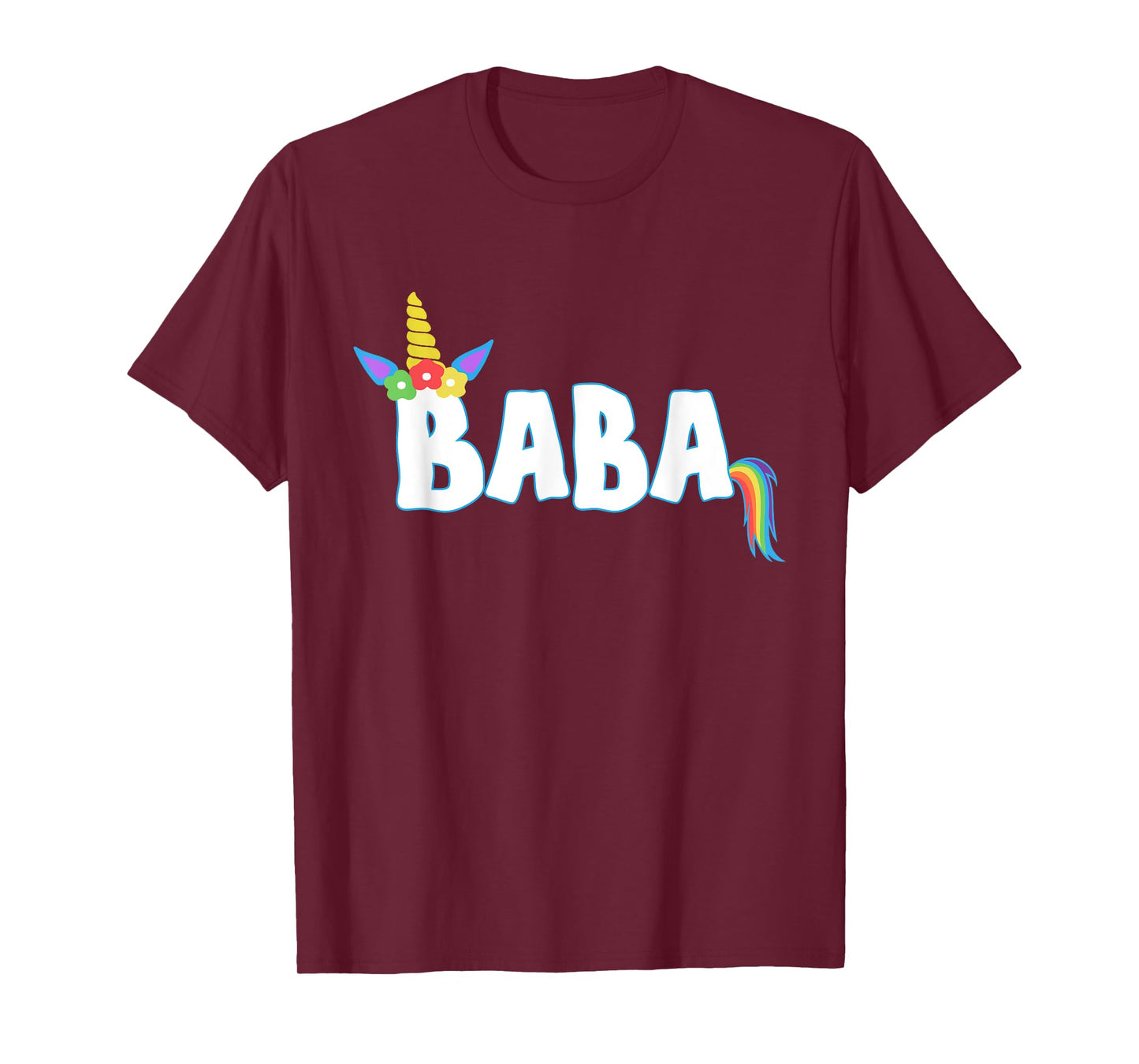 Unicorn Birthday Girl Shirt Funny BABA Grandpa Dad Gift Tee T-Shirt