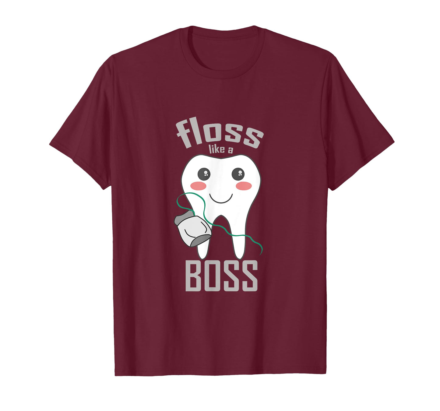 Floss Like a Boss Dentist Shirt - Cartoon Tooth T-shirt T-Shirt