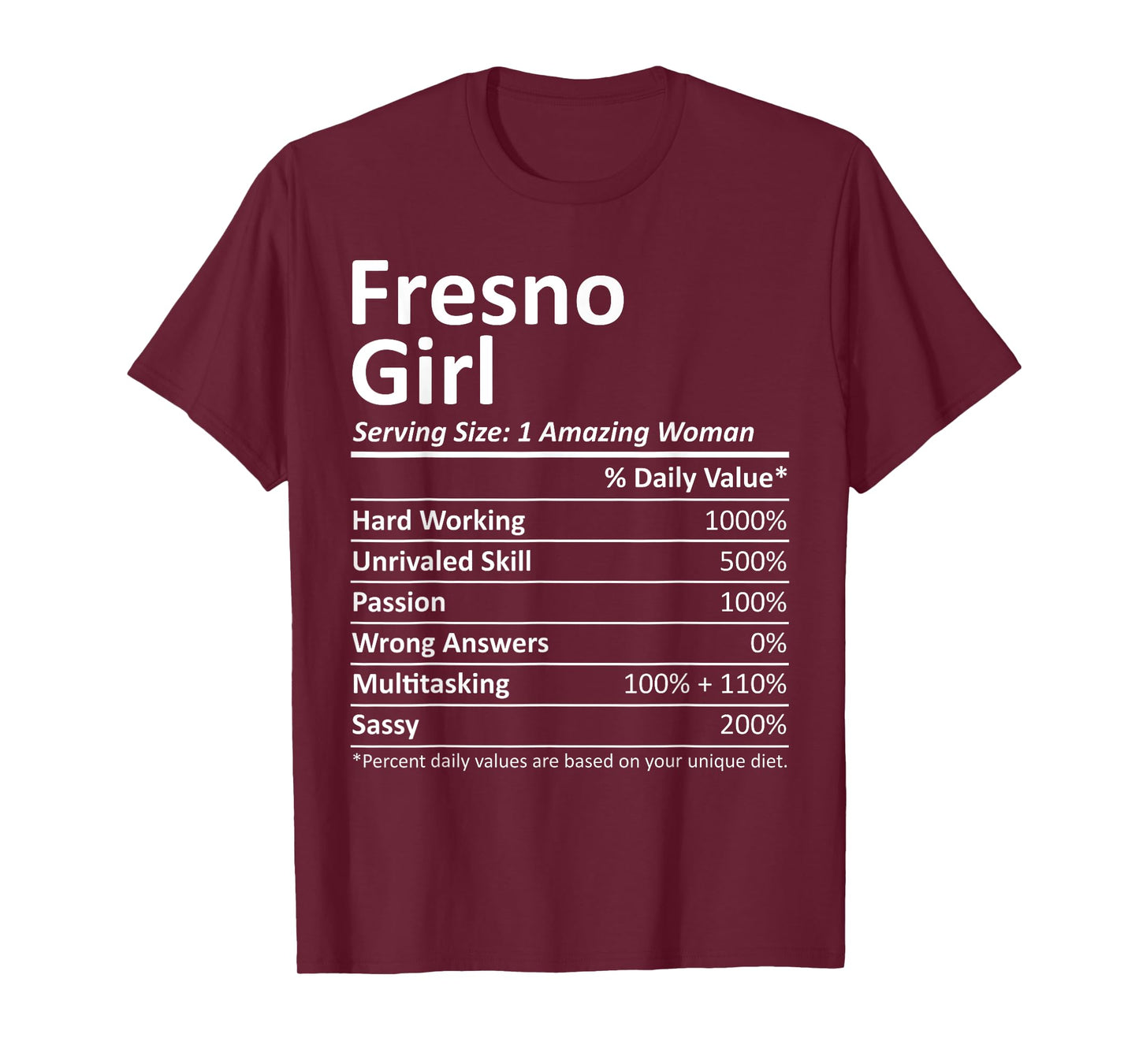 FRESNO GIRL CA CALIFORNIA Funny City Home Roots USA Gift T-Shirt