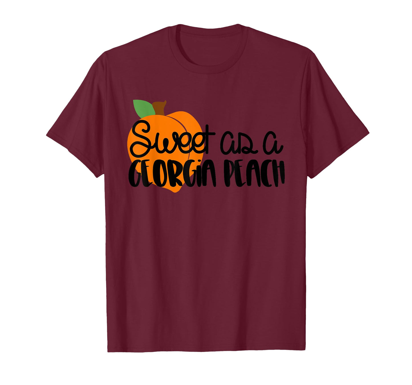 Sweet as a Georgia Peach t shirt with bright peach T-Shirt