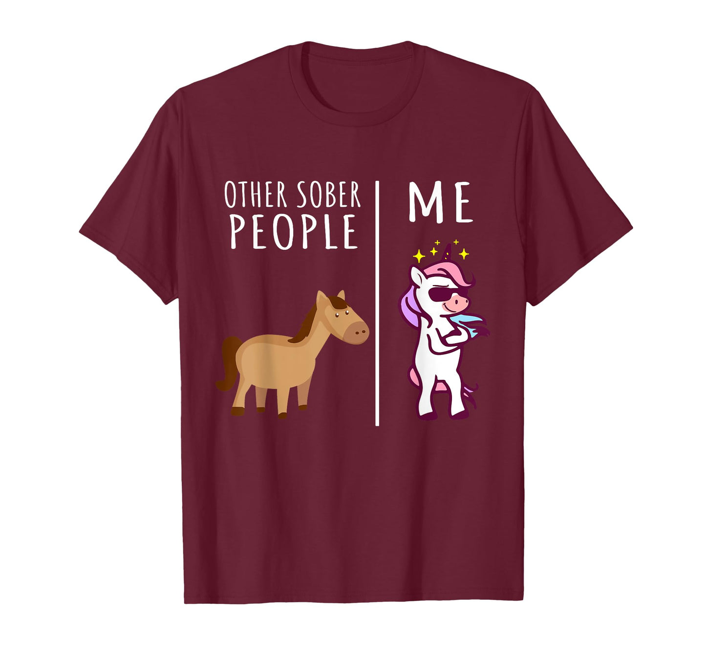 Other Sober People Me Unicorn AA Recovery Gifts Sobriety T-Shirt