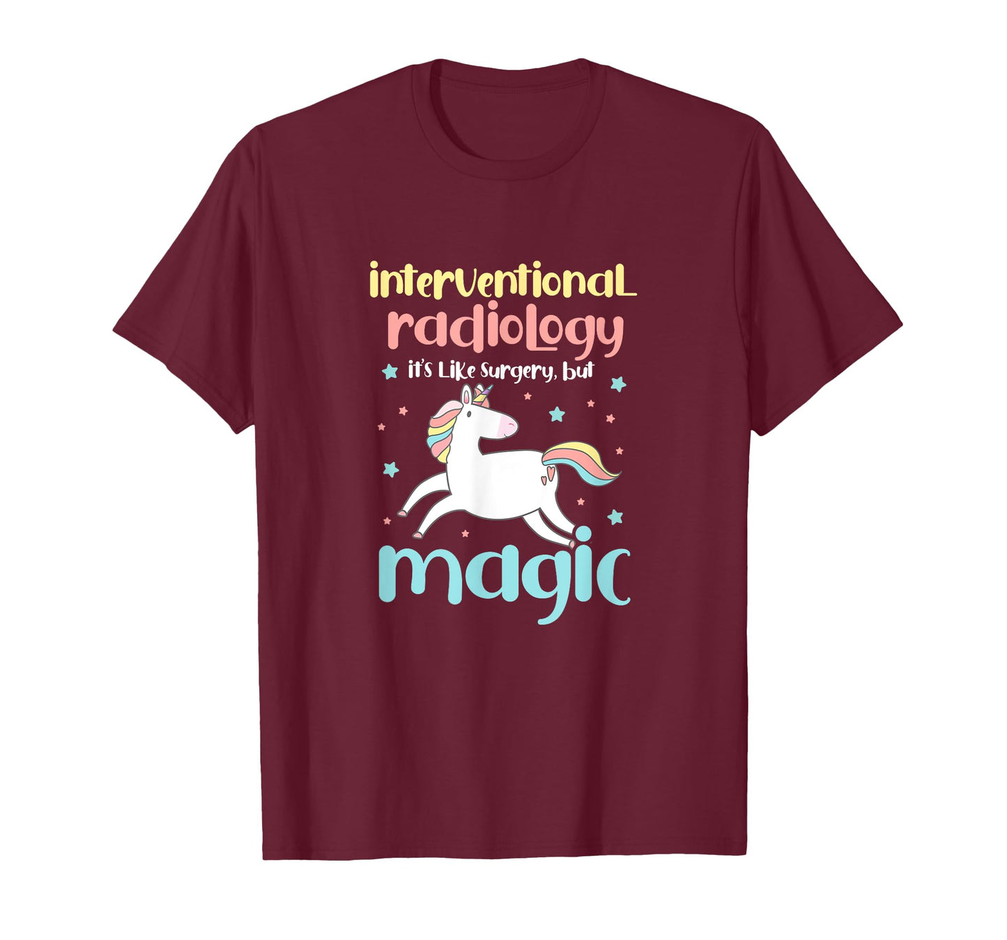Interventional Radiology Radiologist Rad Tech Unicorn T-Shirt