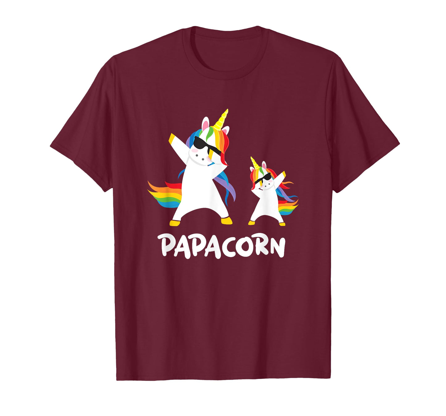 Funny Grandpa Dad Papa Unicorn Papacorn Dab Dabbing T Shirt T-Shirt