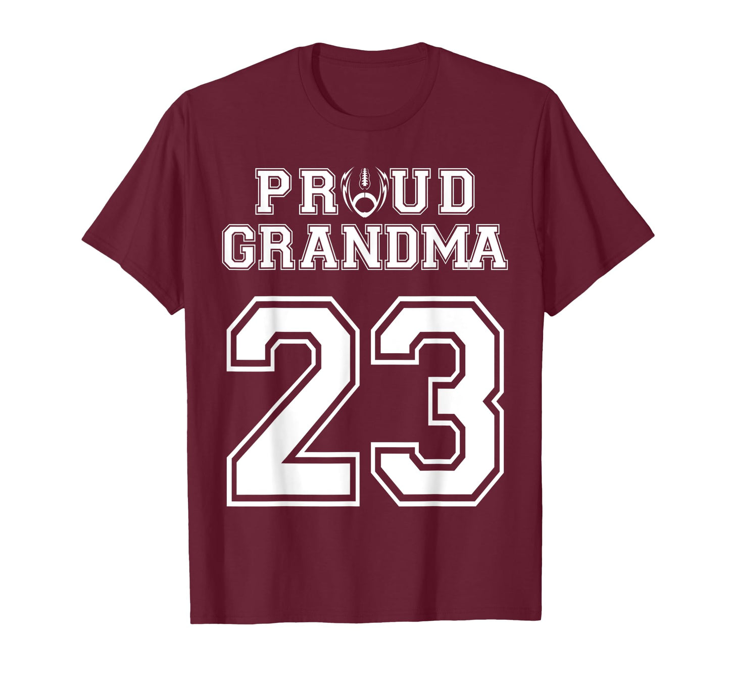Custom Proud Football Grandma Number 23 Personalized Women T-Shirt