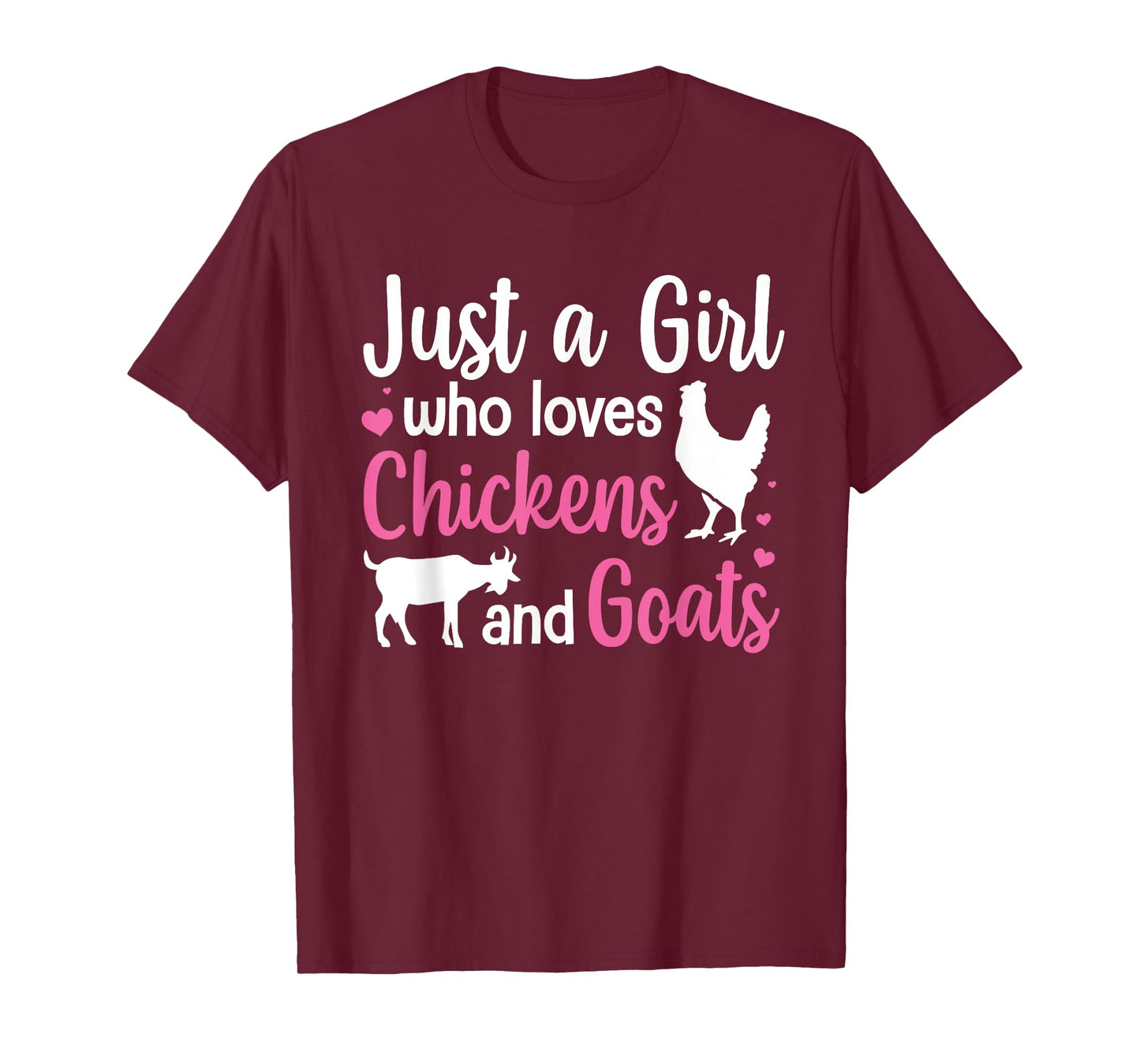 Cool Chicken Goat Design For Women Girls Pygmy Goat Lover T-Shirt