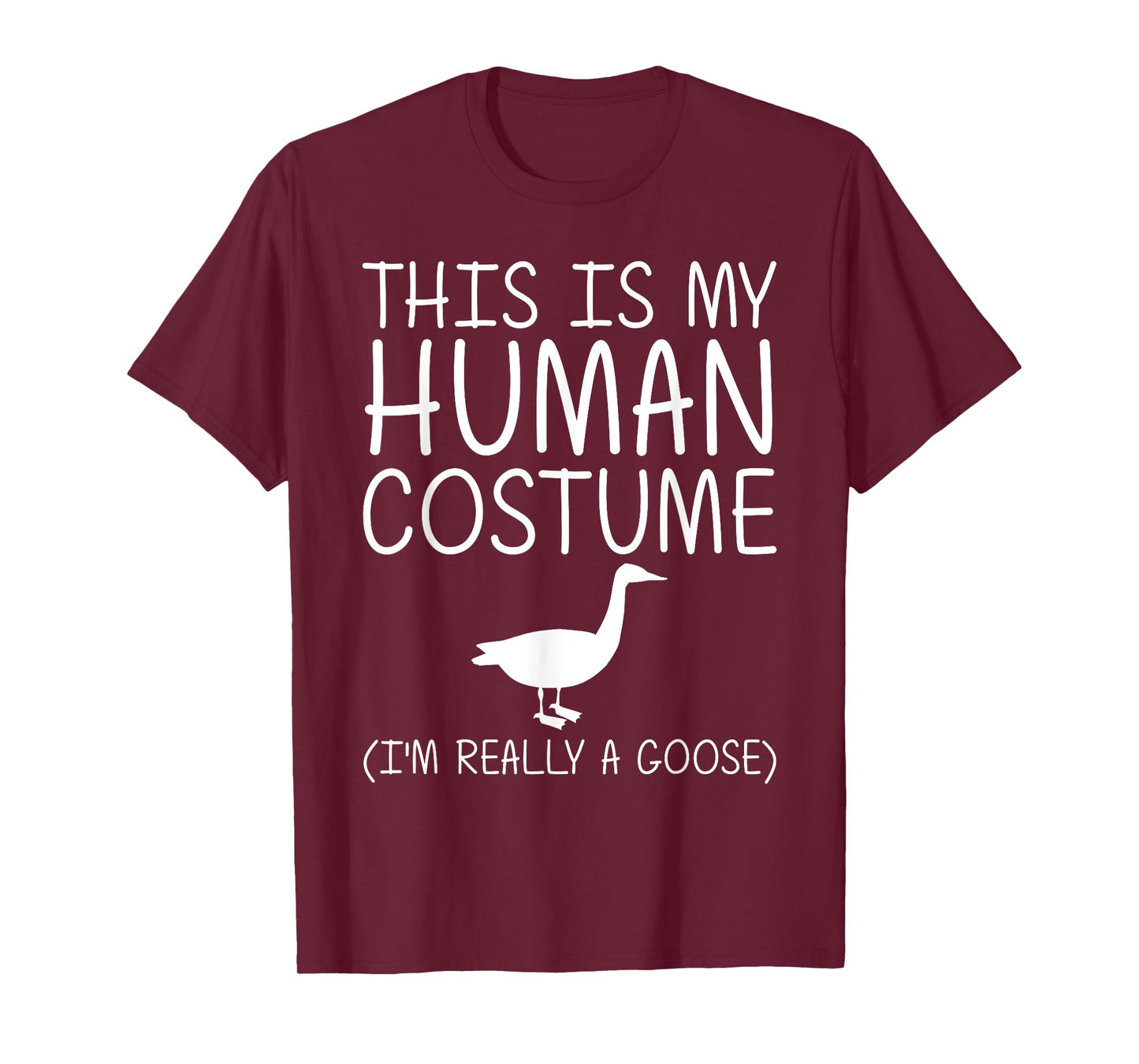 Goose Easy Halloween Human Costume Waterfowl Animal DIY Gift T-Shirt
