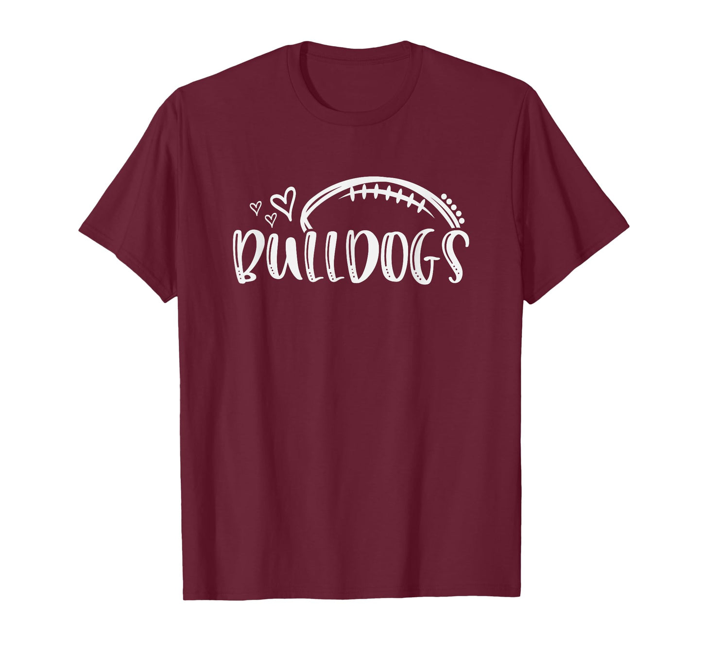 Football Bulldogs School Sports Fan Team Spirit T-Shirt