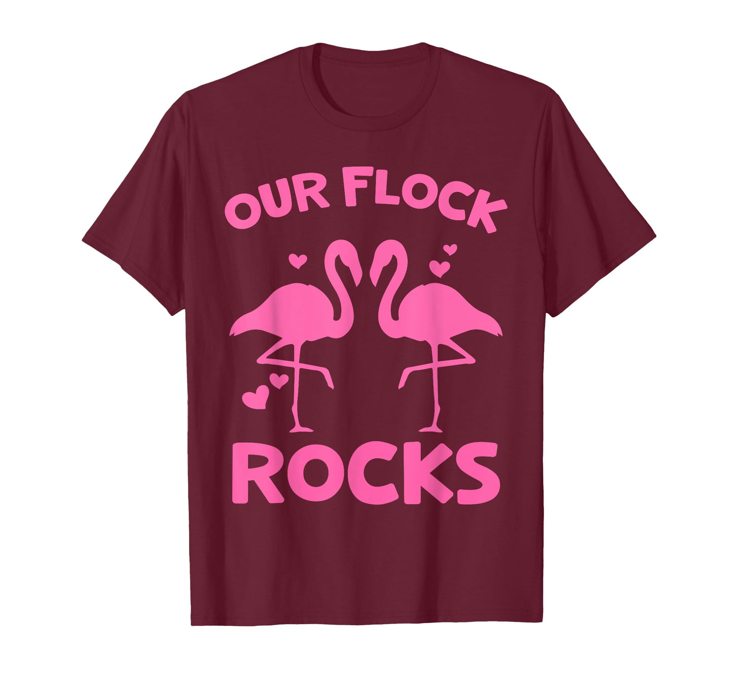 Our Flock Rocks Flamingo Matching Family Vacation Group T-Shirt