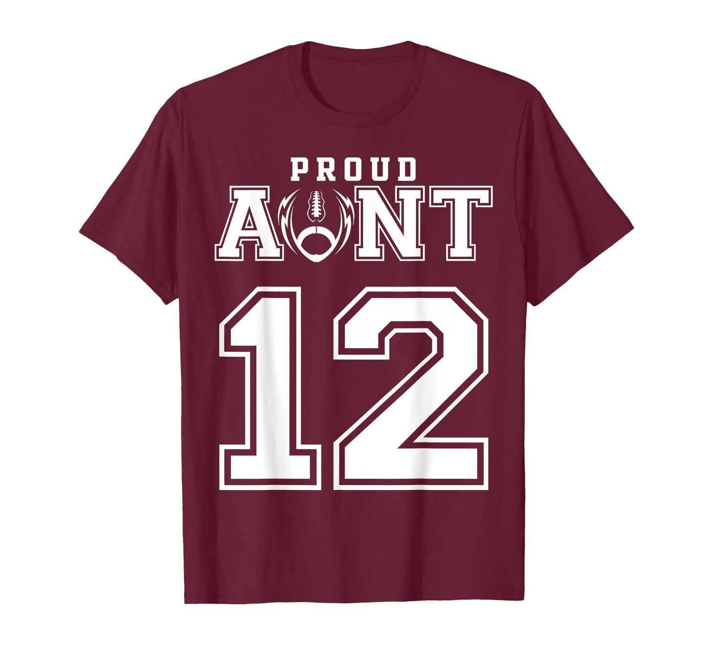 Custom Proud Football Aunt Number 12 Personalized For Women T-Shirt