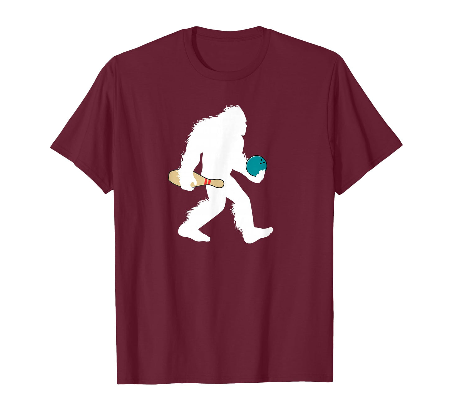 Bigfoot Bowling Funny Sport Lane Sasquatch Bowler T-Shirt