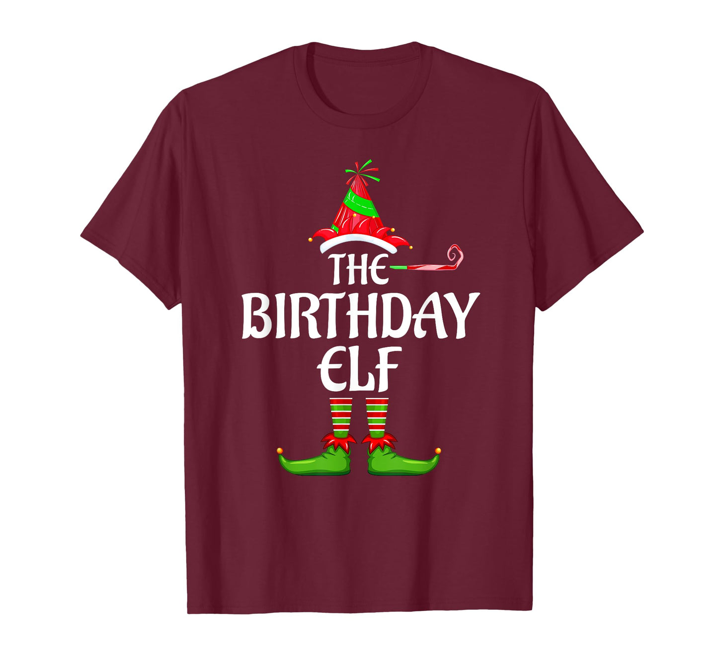 Birthday Elf Matching Family Group Christmas Party T-Shirt