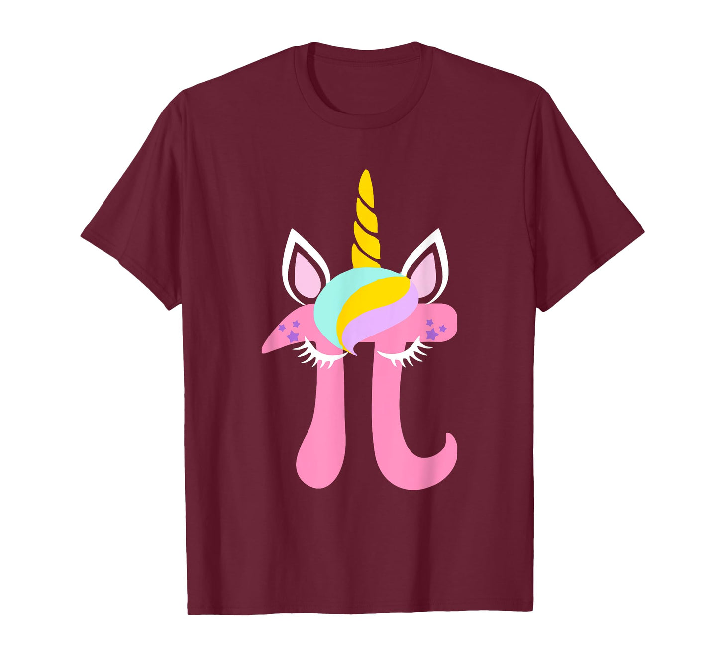 Unicorn Pi Symbol Funny Math Nerd for Men Women Kids T Shirt T-Shirt