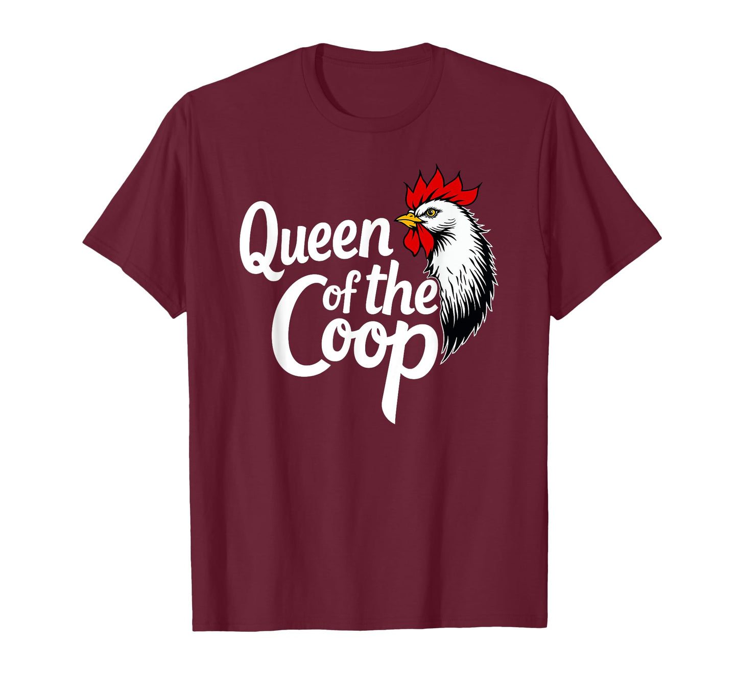 Queen of The Coop Funny Backyard Chicken Farming Mom Boss T-Shirt