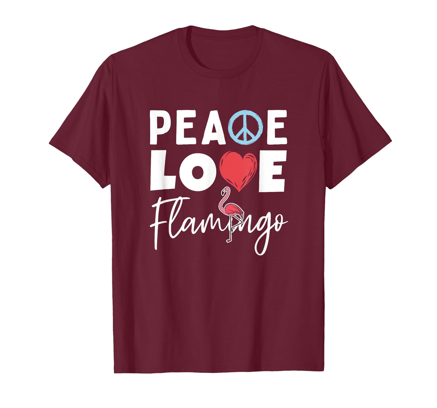 Zoo Keeper Gift Peace Love Flamingo T-Shirt